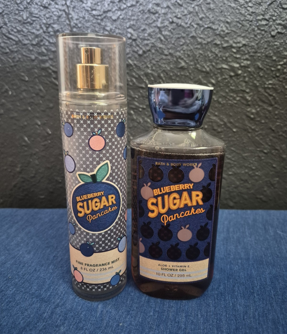 ~RARE~Bath & Body Works “Blueberry Sugar Pancakes” 2pc Set: Mist & Wash