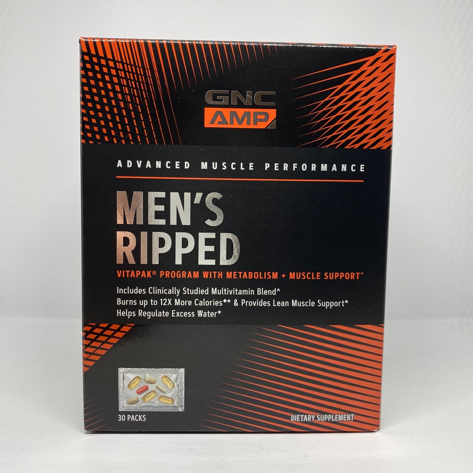 Gnc Mens Ripped Vitapak Multivitamins 30 Packs Free Shipping Expiry 01/2027