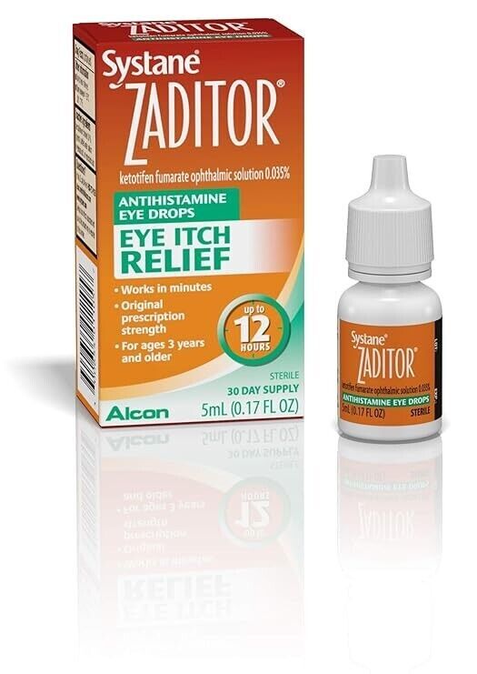 SM Zaditor Antihistamine Eye Drops 5 mL Eye Itch Relief (3 Pack)