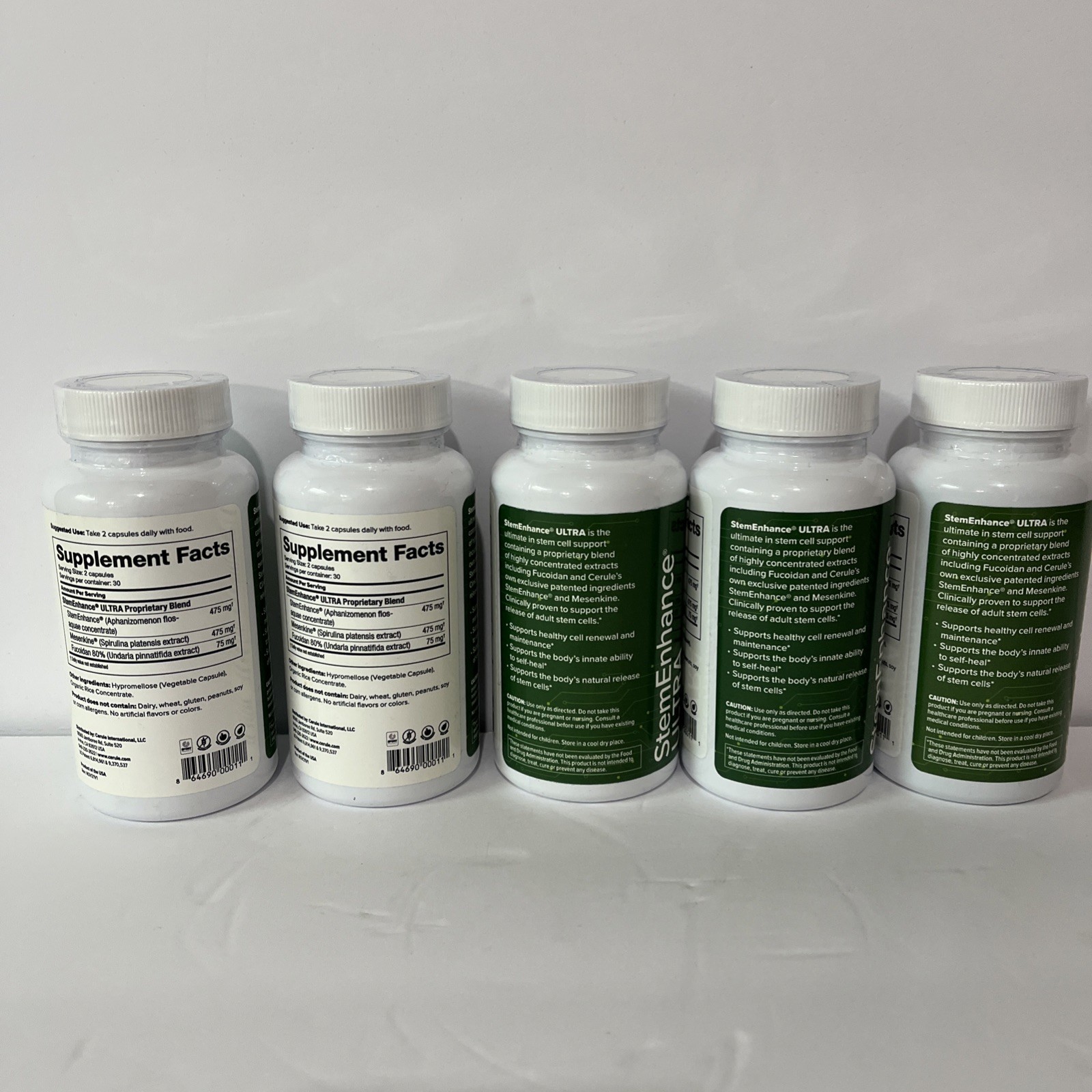5 Sealed Bottles Cerule Stem Cell Support Dietary Supplement Expires 2026