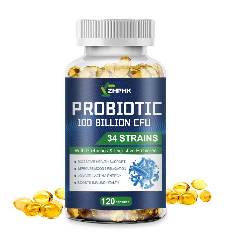 Probiotics with 100 billion CFU efficacy for intestinal digestion health 120pcs