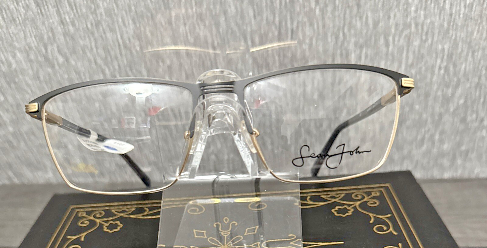 NEW Sean John SJO 5164 Black Gold Eyeglasses Frames 60 18 150 No Case $127