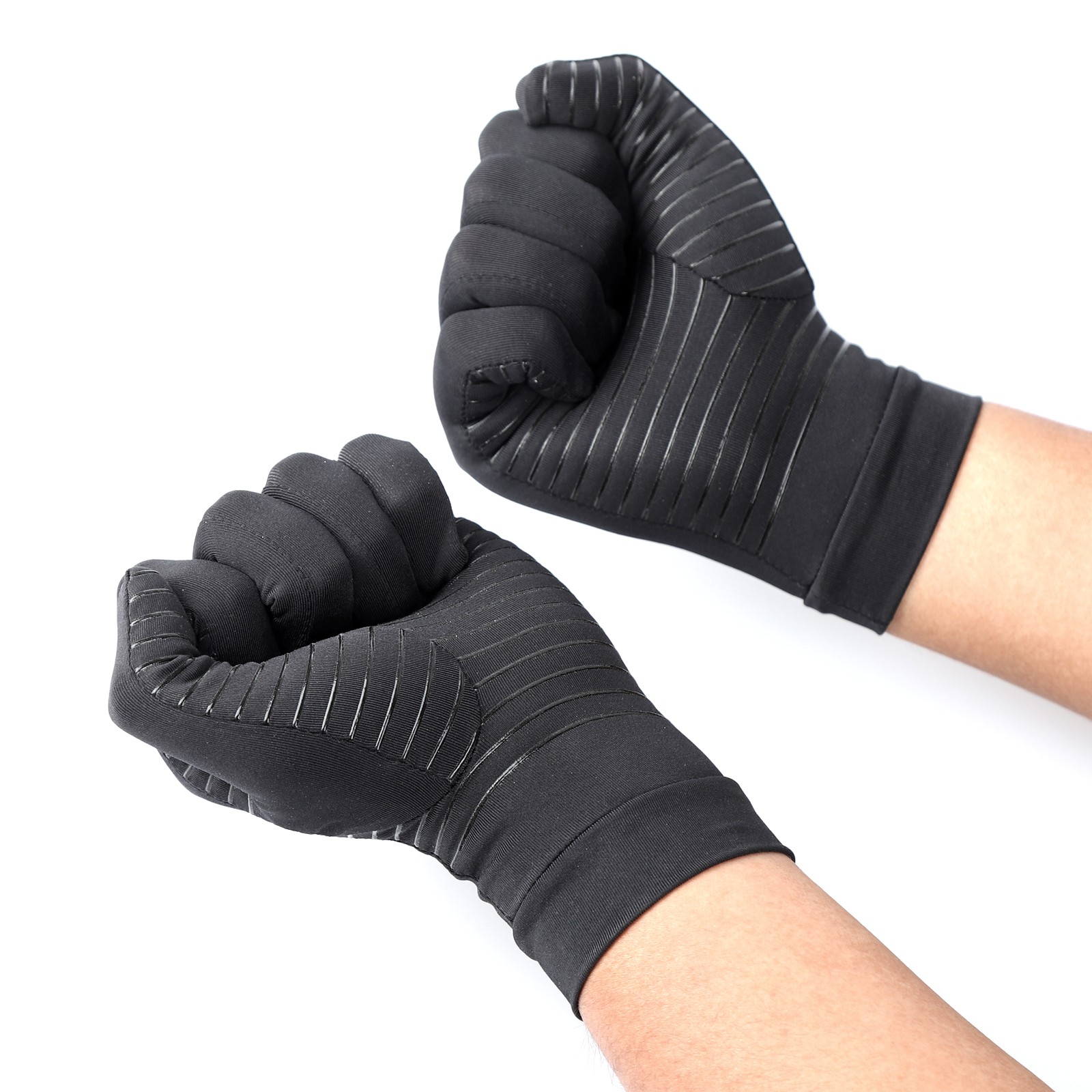 2 Pairs Copper Arthritis Compression Gloves Hand Joint Support Pain Relief Sport