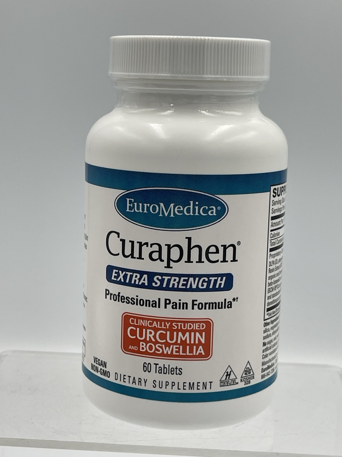 Curaphen Extra Strength Vegan Non GMO Pain Formula 60 Tablets Exp 07/28
