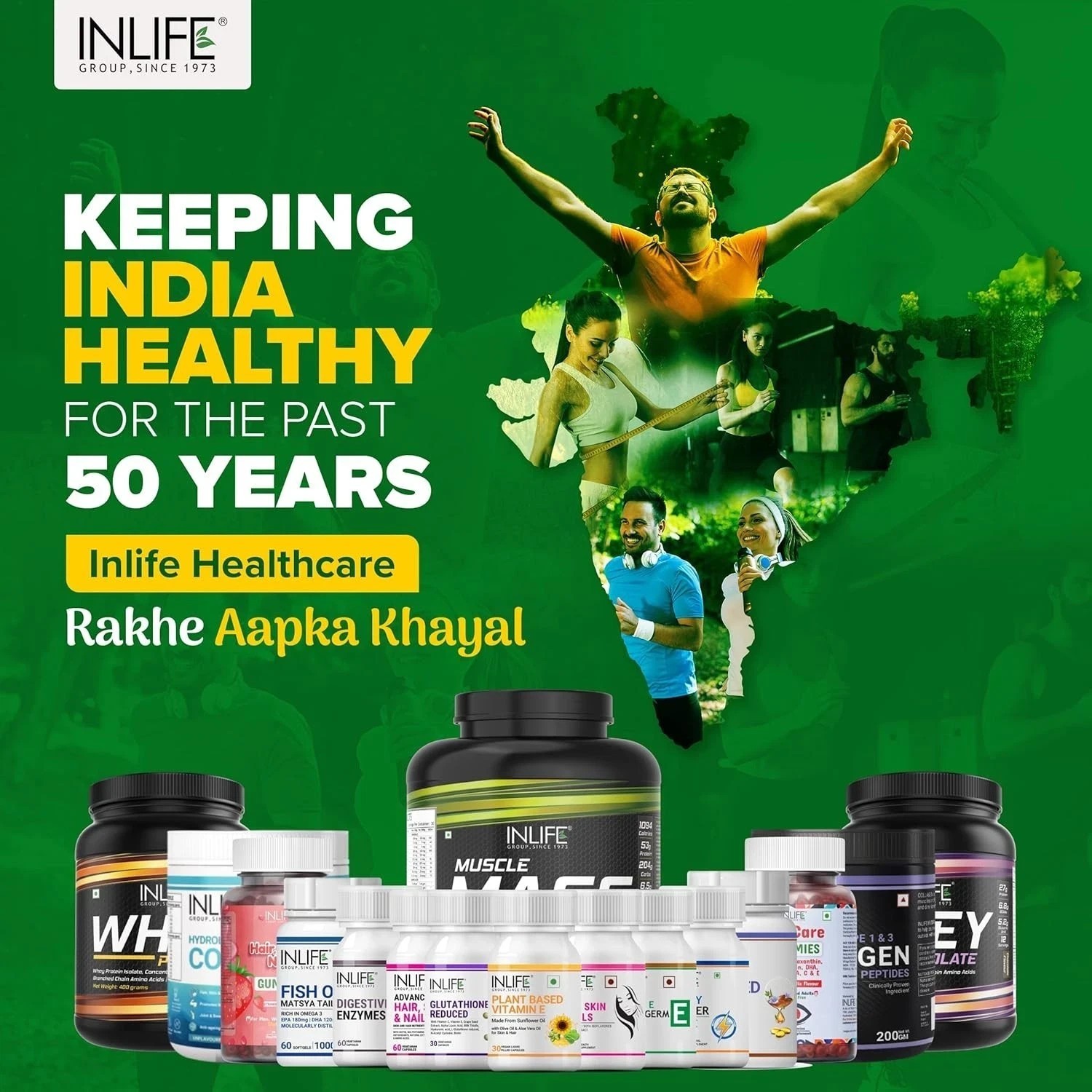 INLIFE Green Coffee Beans Extract Capsules | With 50% Chlorogenic Acid 60N