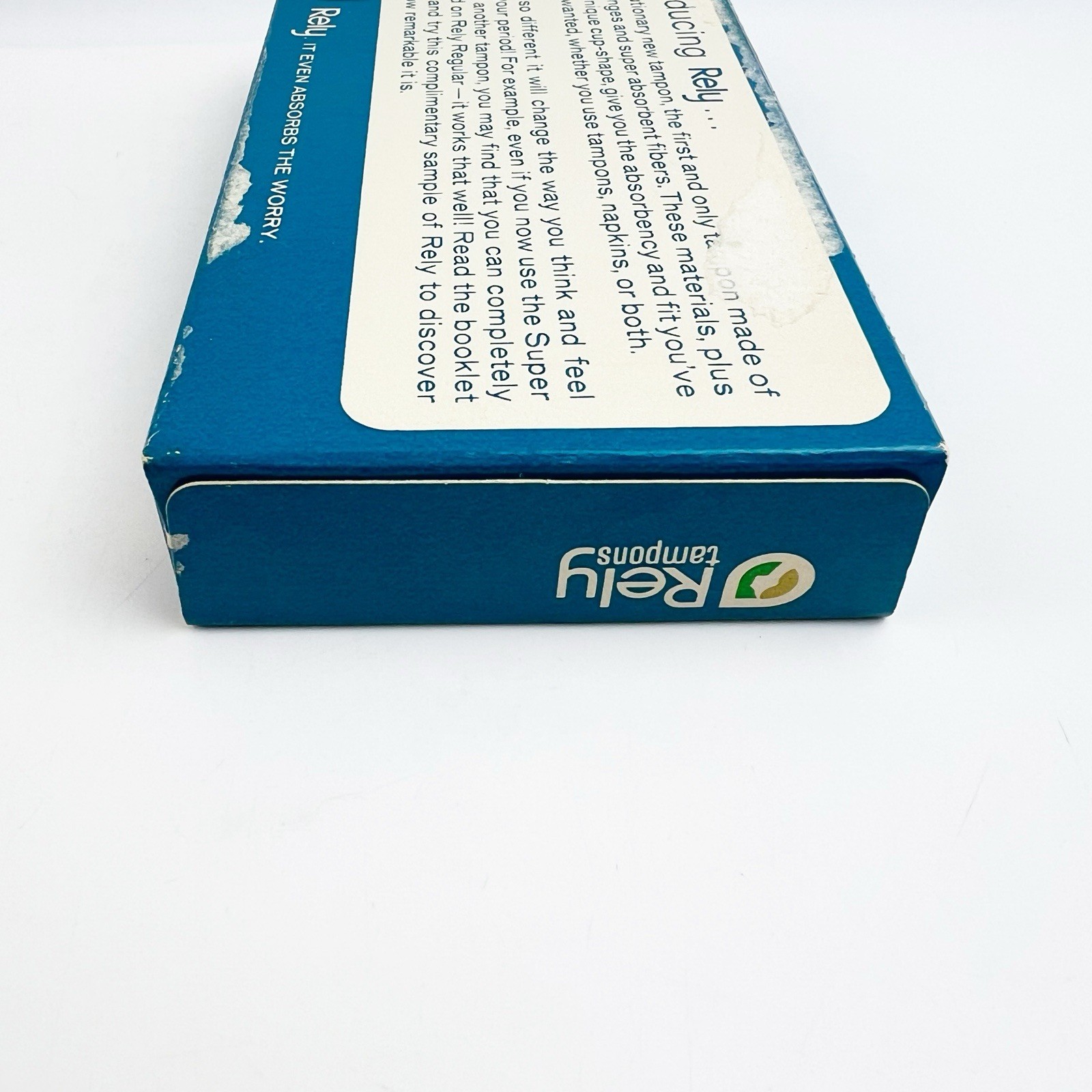 Vintage Rely Tampons 4 Ct Box Sealed Feminine Hygiene Procter & Gamble Prop New