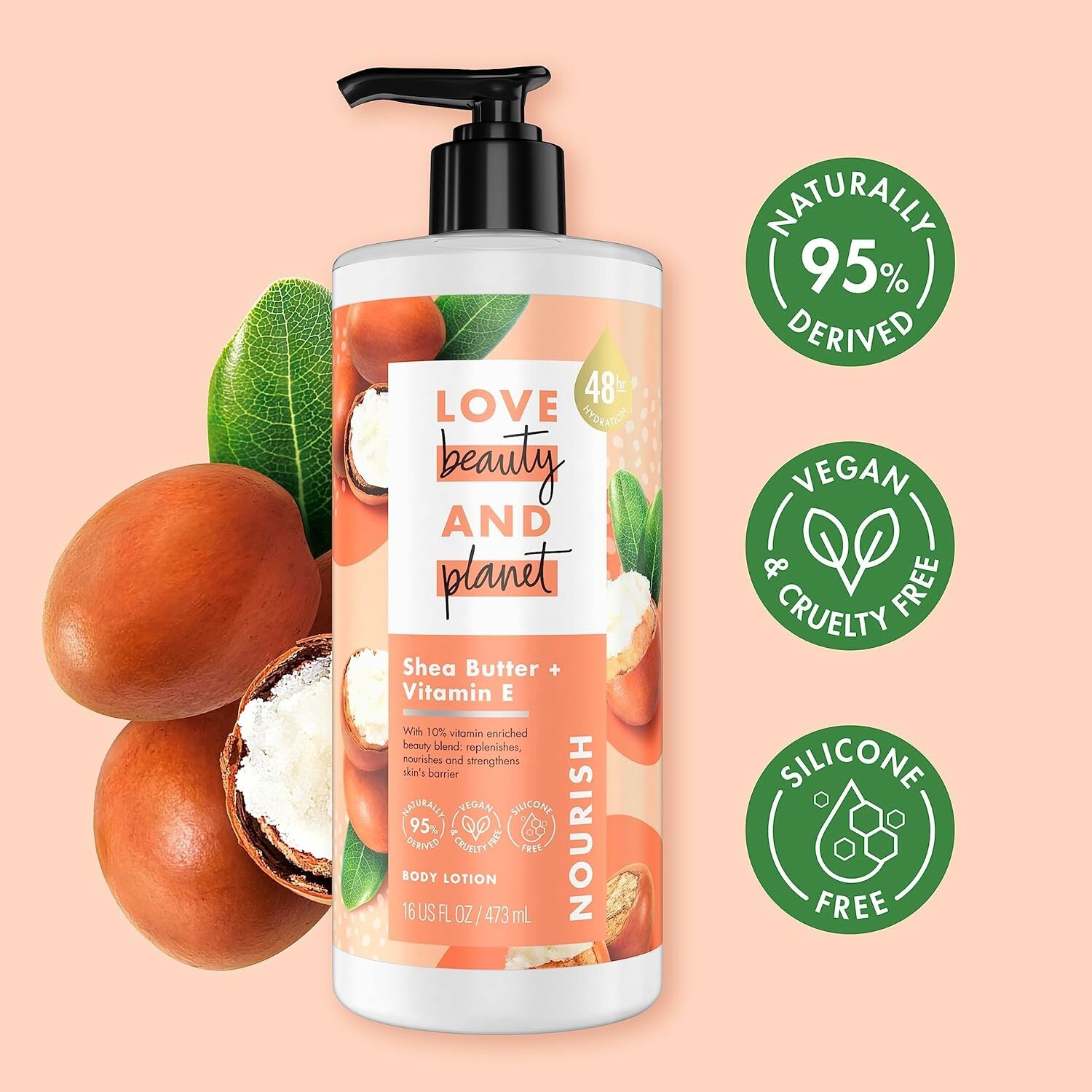Love Beauty And Planet Lotion – Moisturizing Shea Butter and Vitamin E, 16 fl oz