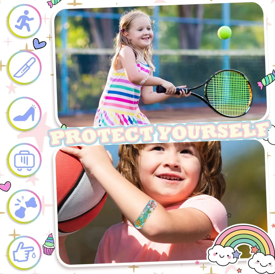 100Pcs Kids Cartoon Bandages Waterproof Flexible Adhesive Strips NEW