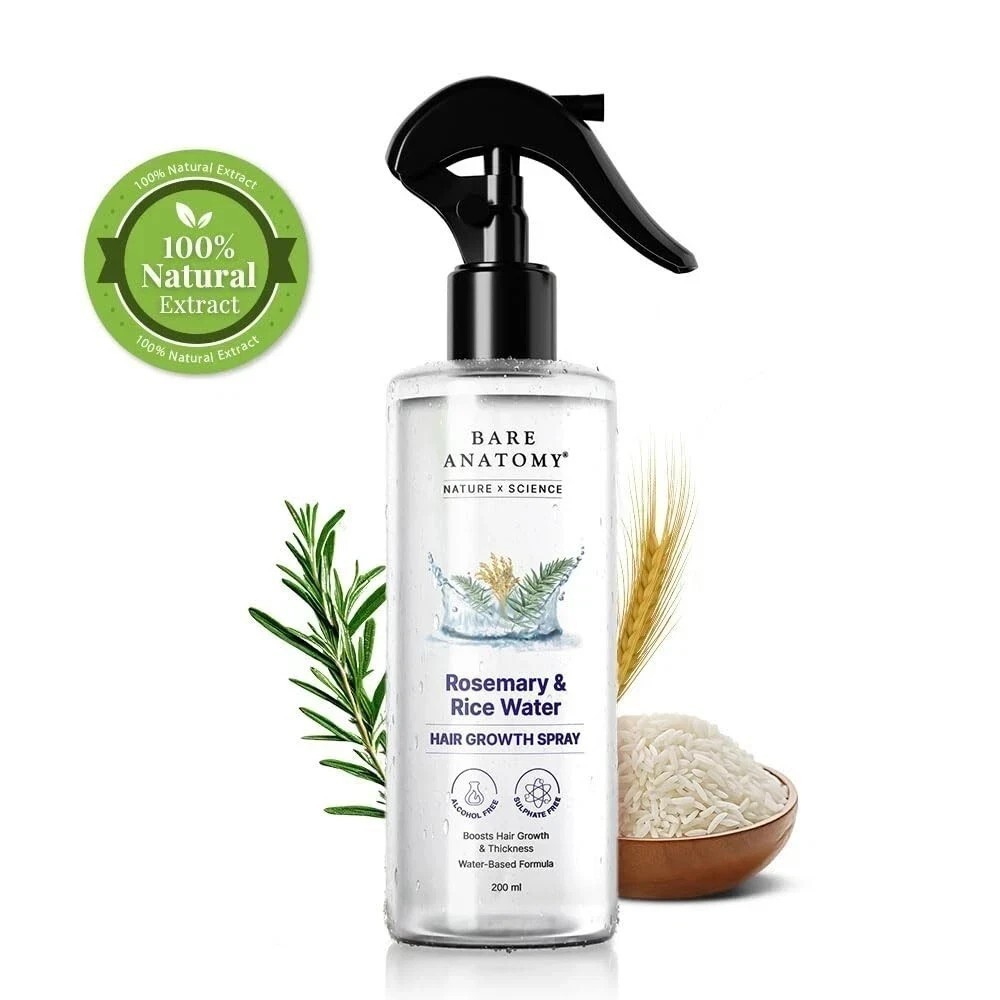 2 X Bare Anatomy Nature x Science Rosemary Water Spray for Hair Growth 200ml