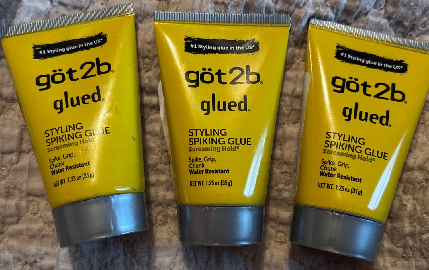 3 – Got 2b – Glued – Styling Spiking Glue – 1.25oz – Purse/ Travel Size