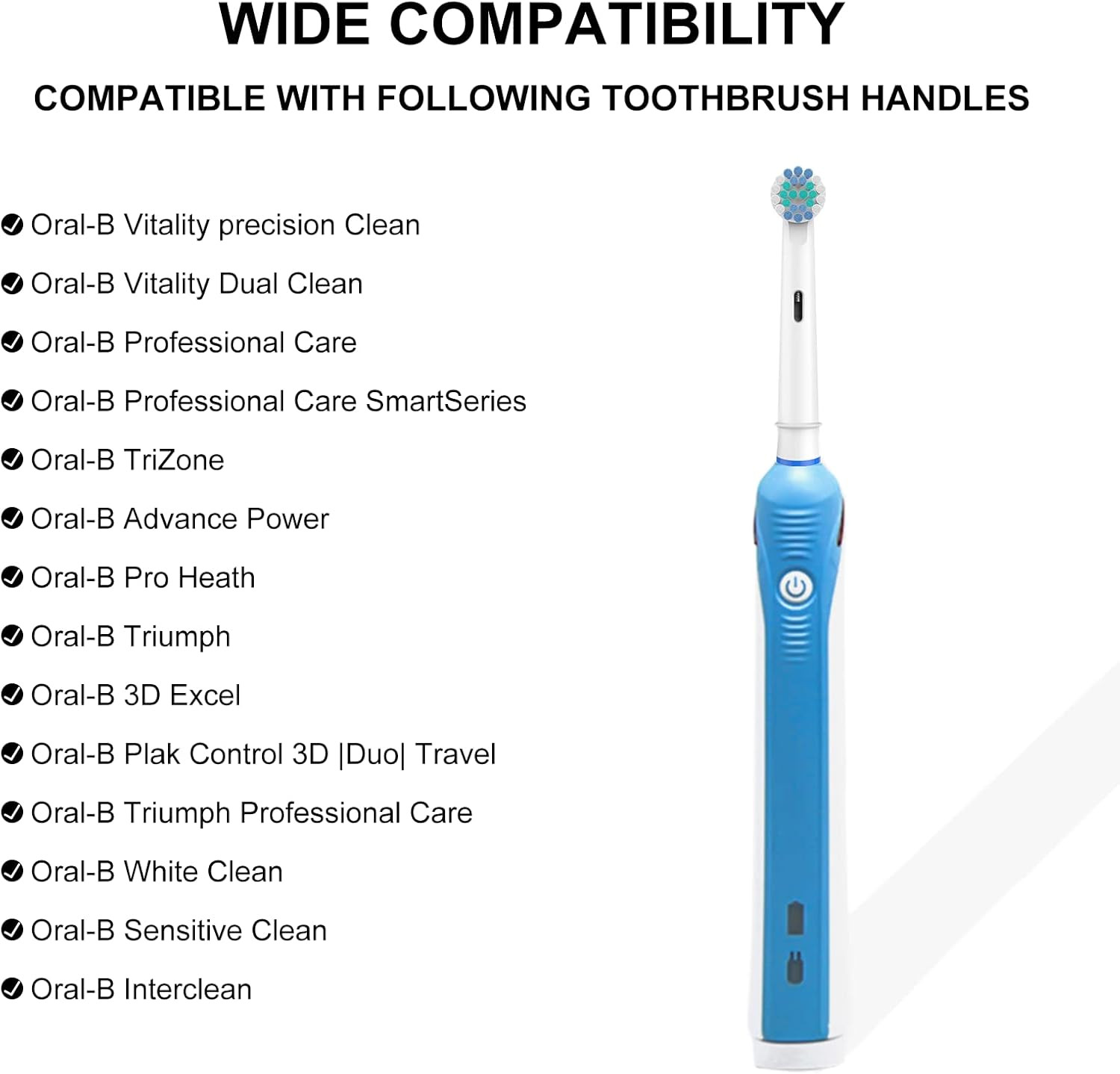 Toothbrush Heads for Oral B, 4 Pack Professional Electric Toothbrush Replacement
