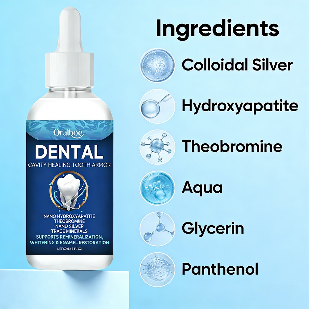 5X Tooth Armor Liquid with Nano-Hydroxyapatite Dental Cavity Healing Gum Repair