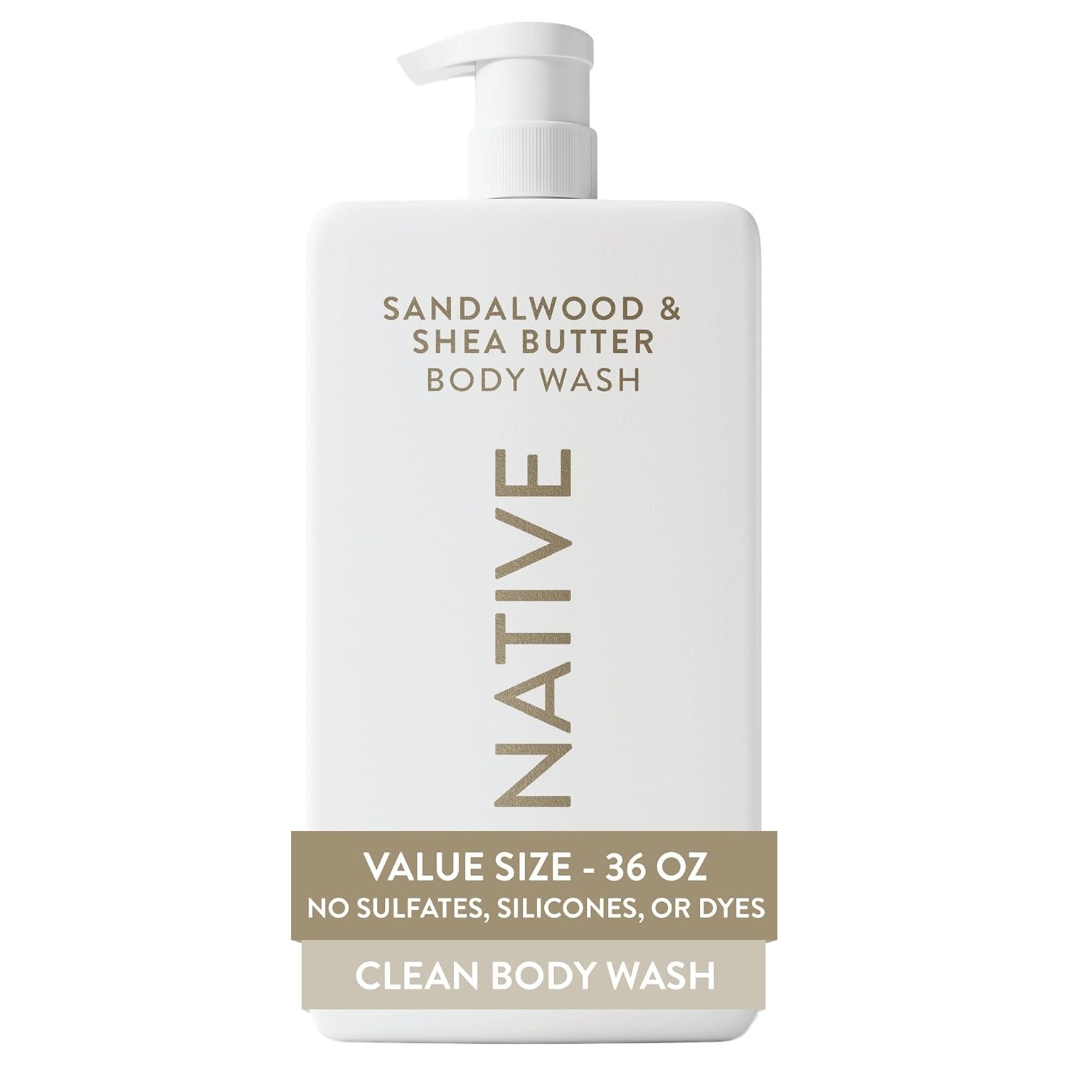 Native Body Wash Sandalwood & Shea Butter Sulfate Free 36 oz