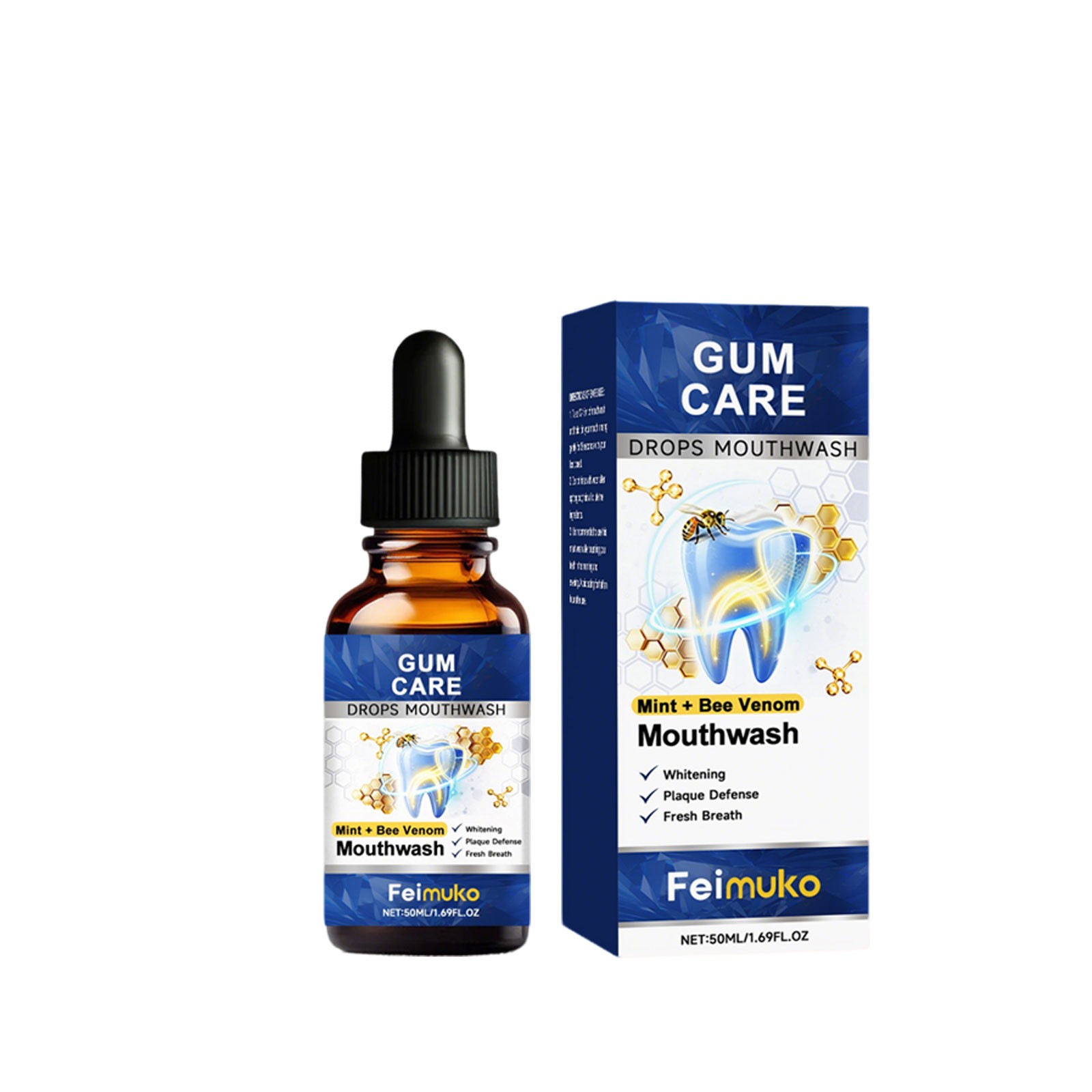 BeeTakt Drops Mouthwash, Natural Gum Therapy Drops 50ml