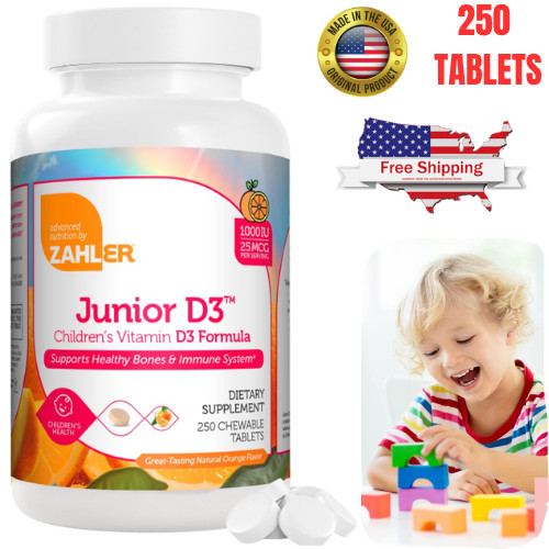 Vitamina D3 1000UI para niños – Apoyo a los huesos, dientes y salud inmunológica