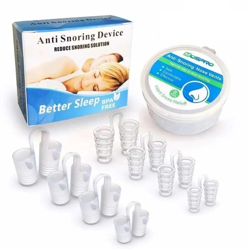 8Pc Silicone Anti-Snoring Nose Vents Snore Stopper Dilators for Better Sleep
