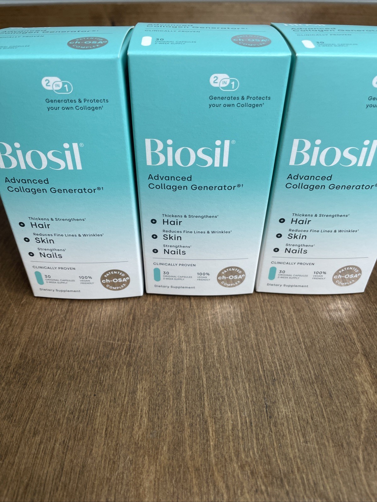 Lot Of 3 Biosil Collagen Generator 30 Capsules Each Box (90 Capsules) Exp 2/2028