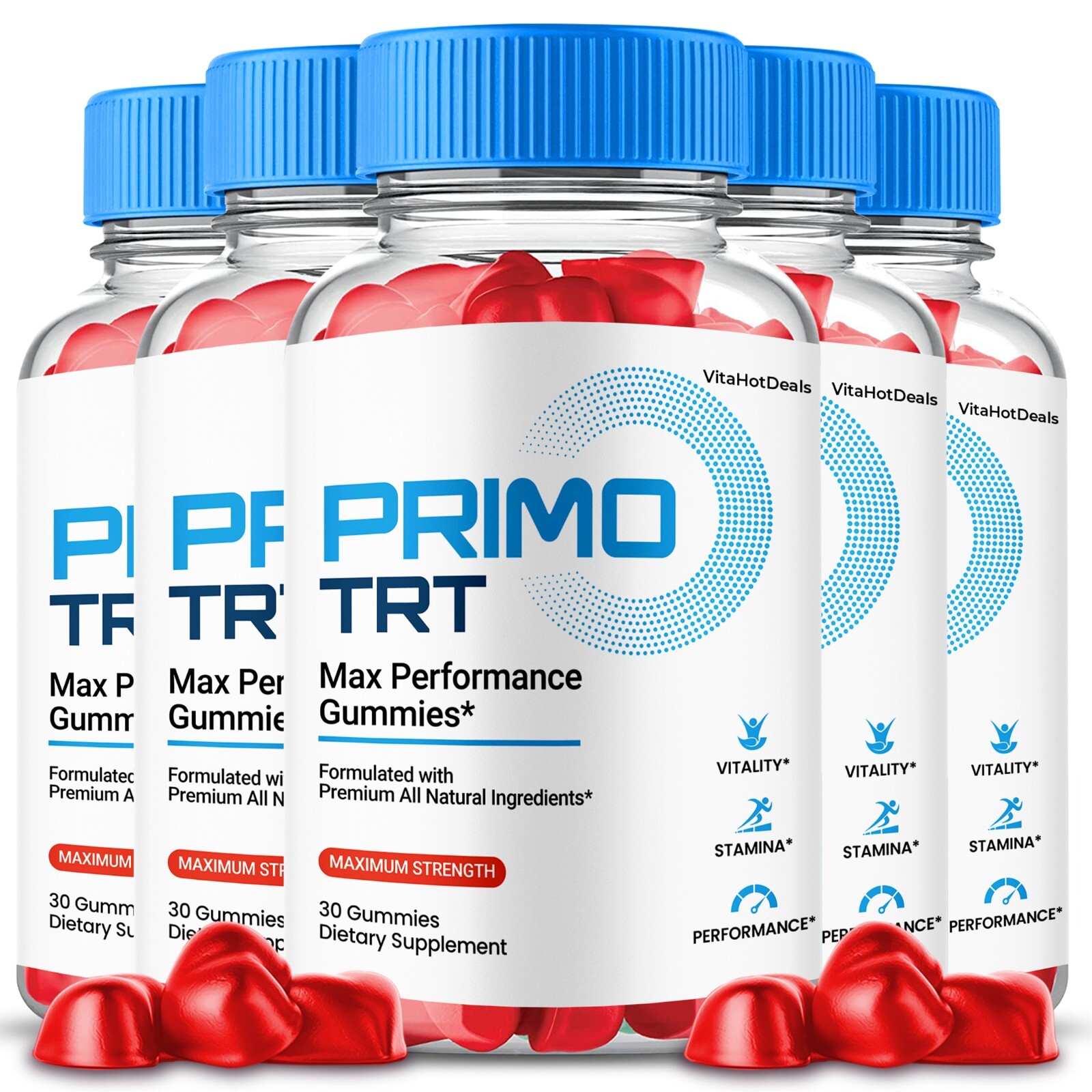 Primo TRT Gummies, All Natural Formula, Maximum Strength, PrimoTRT (5 pack)