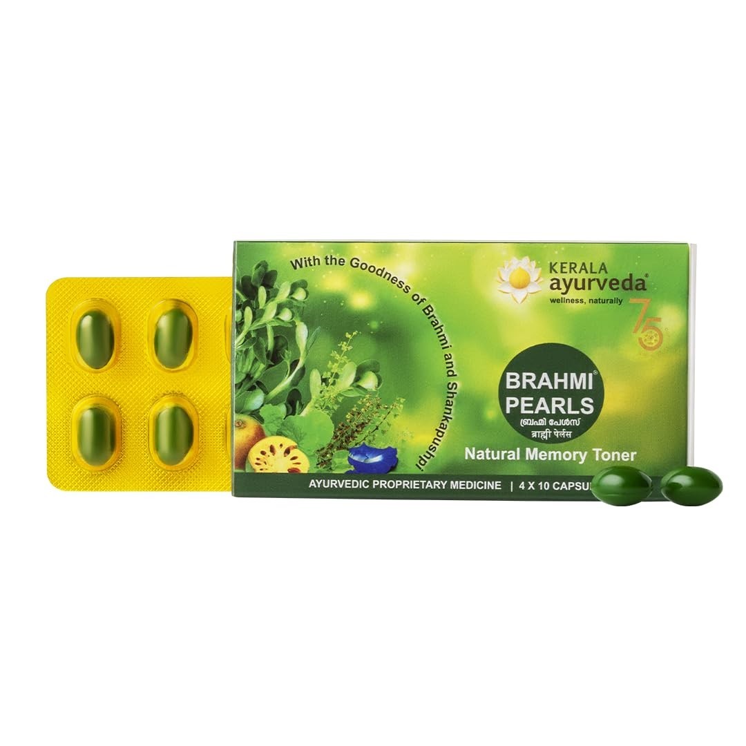 Kerala Ayurveda Brahmi Pearls 40 Caps
