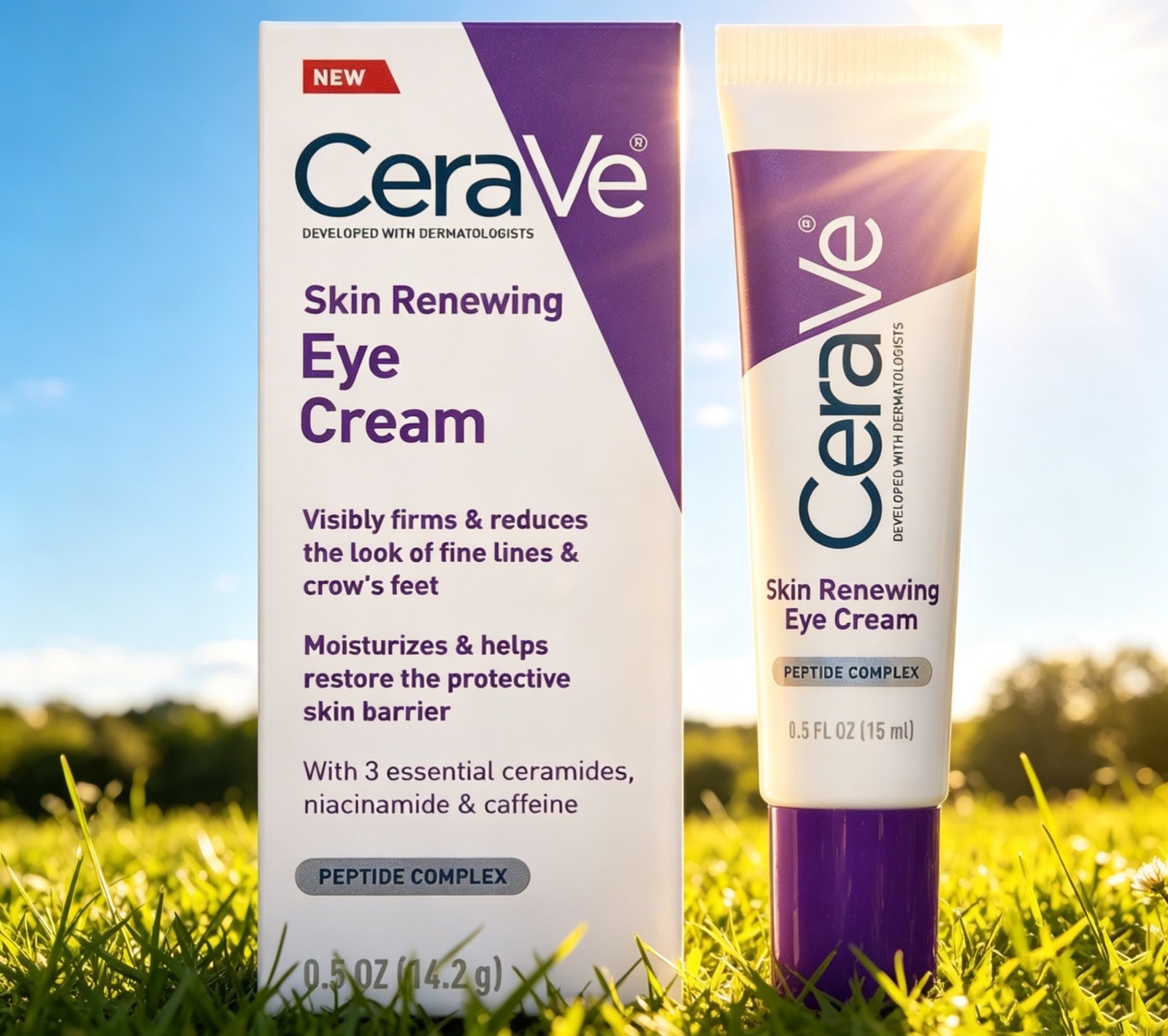 CeraVe Anti-Wrinkle Eye Cream – Peptides + Caffeine – Paraben-Free & Ophth
