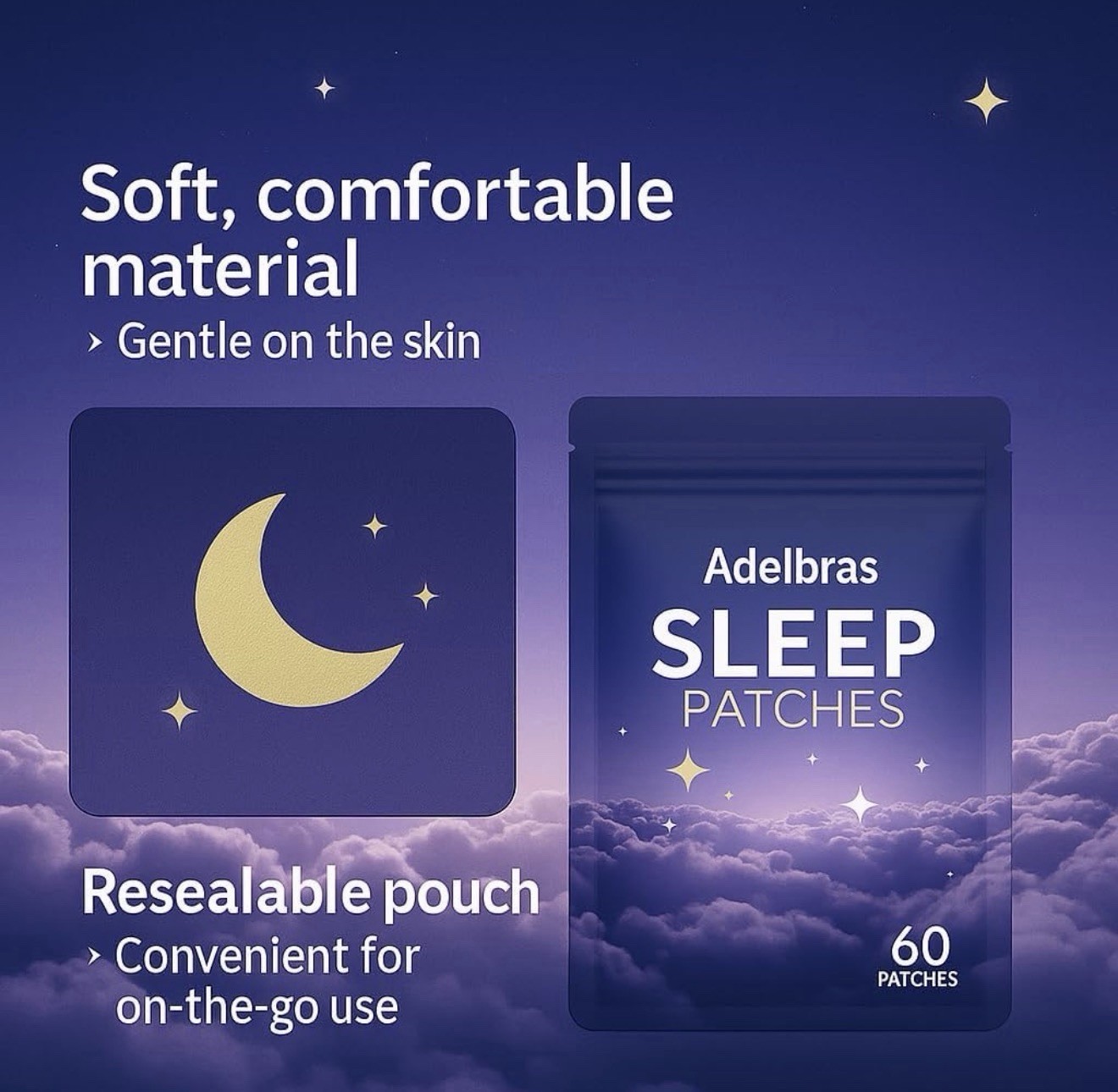 Sleep Patches for Adults, All-Natural Ingredients, Fast-Acting Sleep Aids
