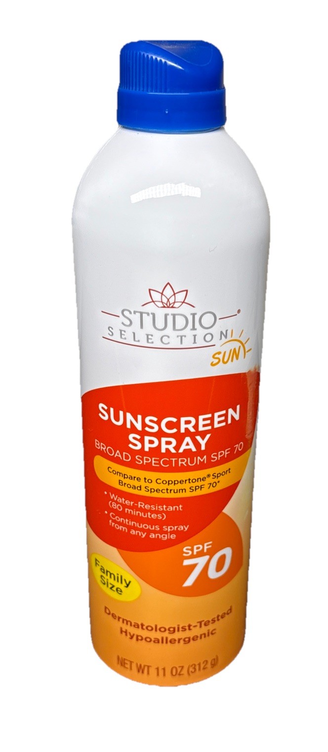 Studio Selection Sun Family Size Sunscreen Spray SPF 70- 11oz