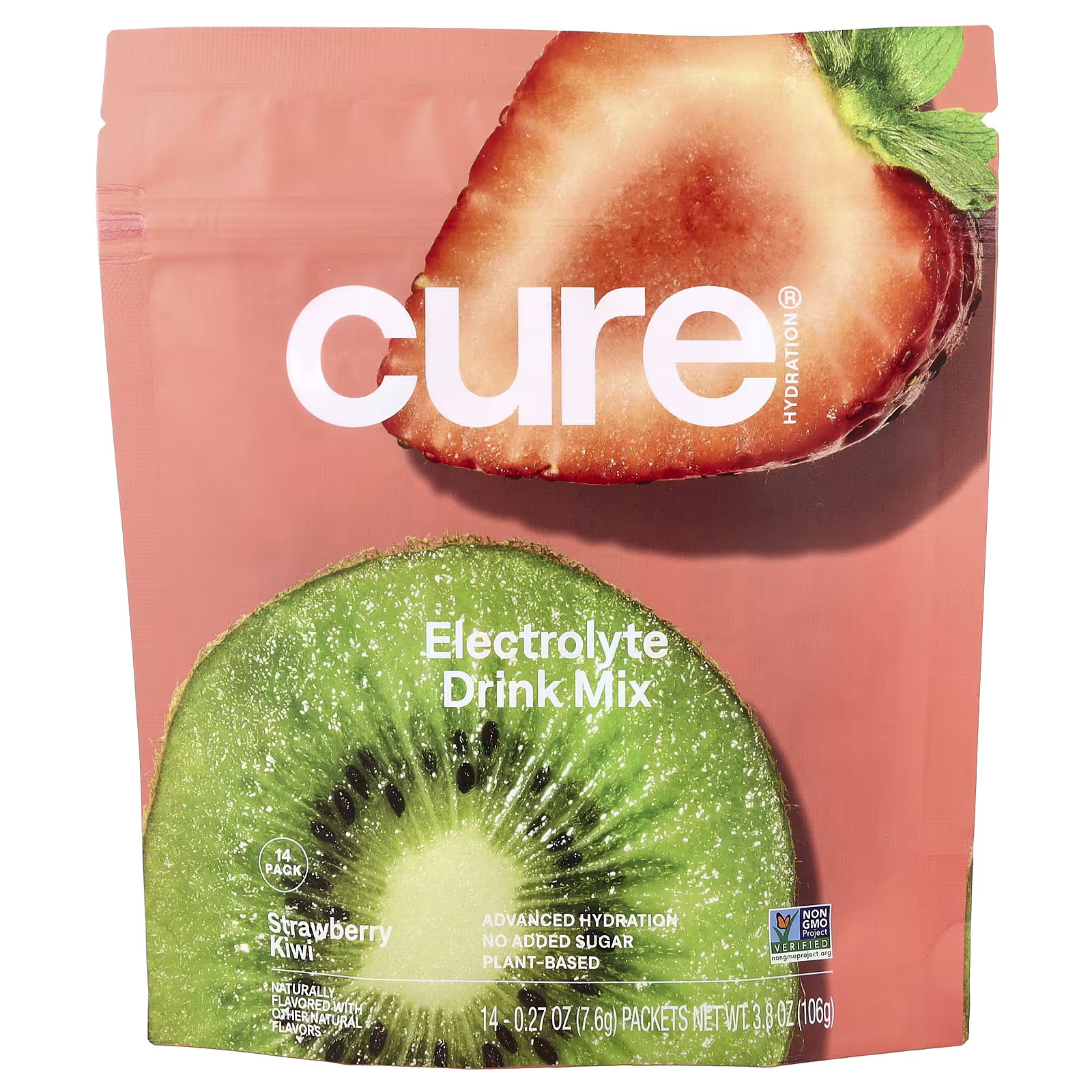 2 X Cure Hydration, Electrolyte Drink Mix, Strawberry Kiwi, 14 Packets, 0.27 oz