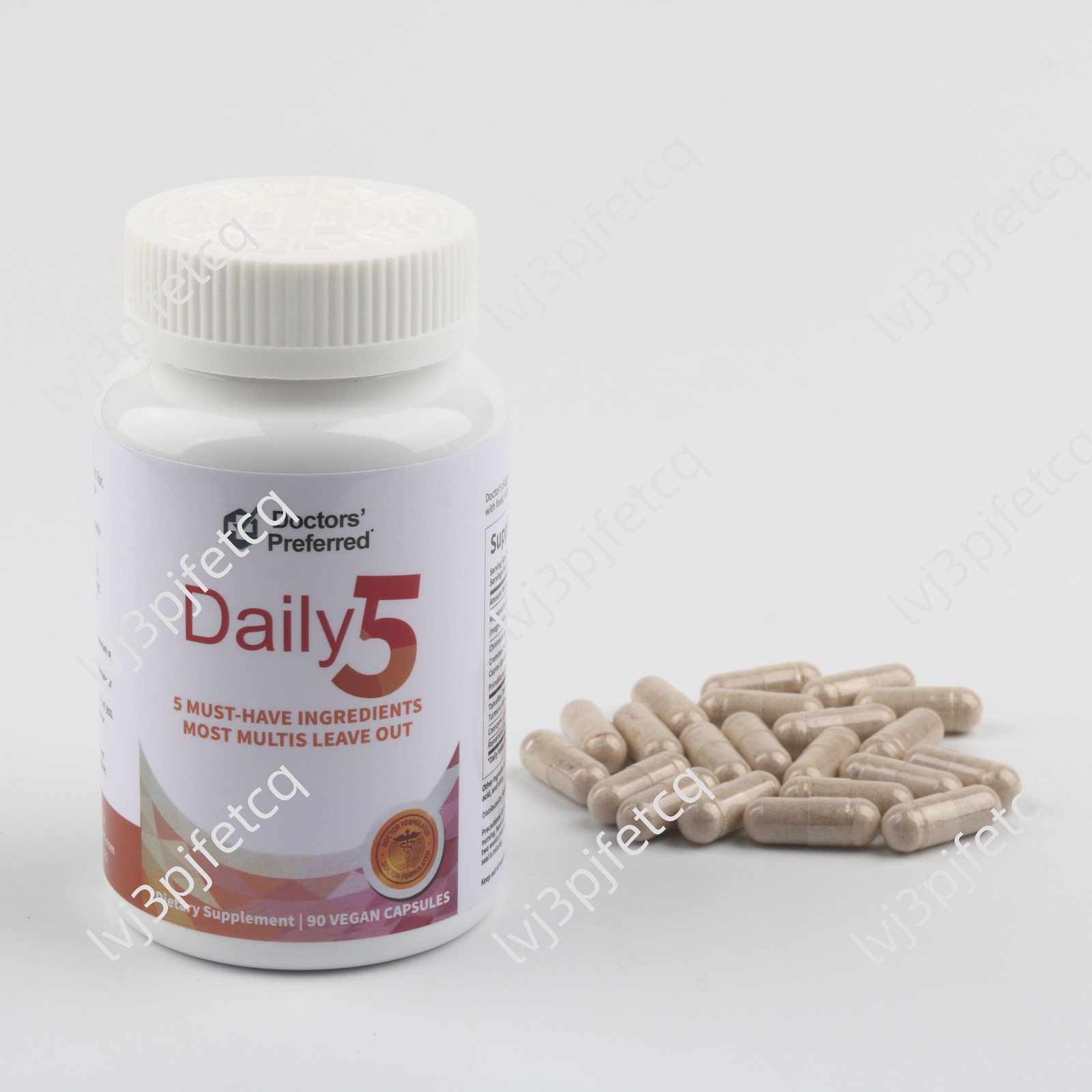 1-3 Bottles， Doctors’ Preferred Daily5 90 Vegan Capsules Supplement-NEW