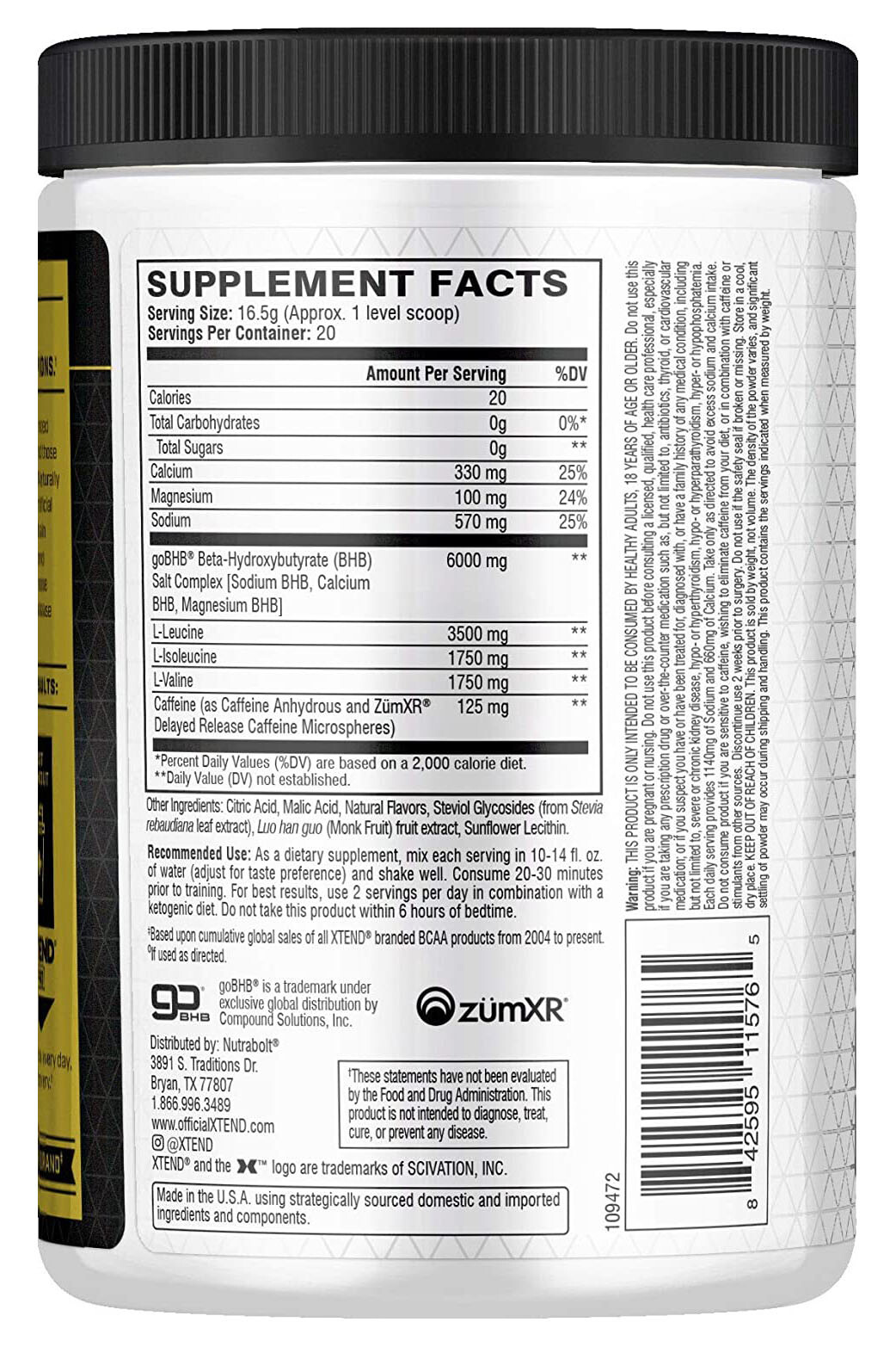 EVL – Cellucor – Scivation XTEND Keto ENERGY 7g BCAA | 20 Servings | ALL FLAVORS
