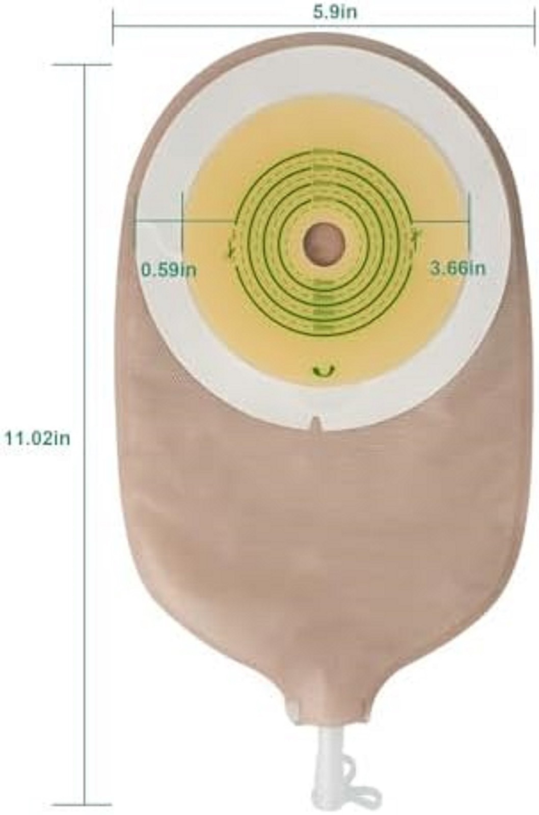 20PCS Urostomy Bags,One-Piece Drainable Pouches with Measure Card for Ileosto…