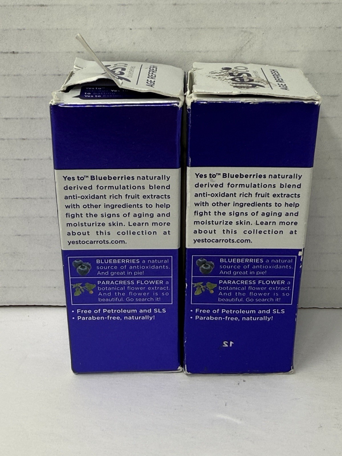 2 New Yes To Blueberries Age Refresh Eye Firming Treatment 0.5fl oz Paraben Free