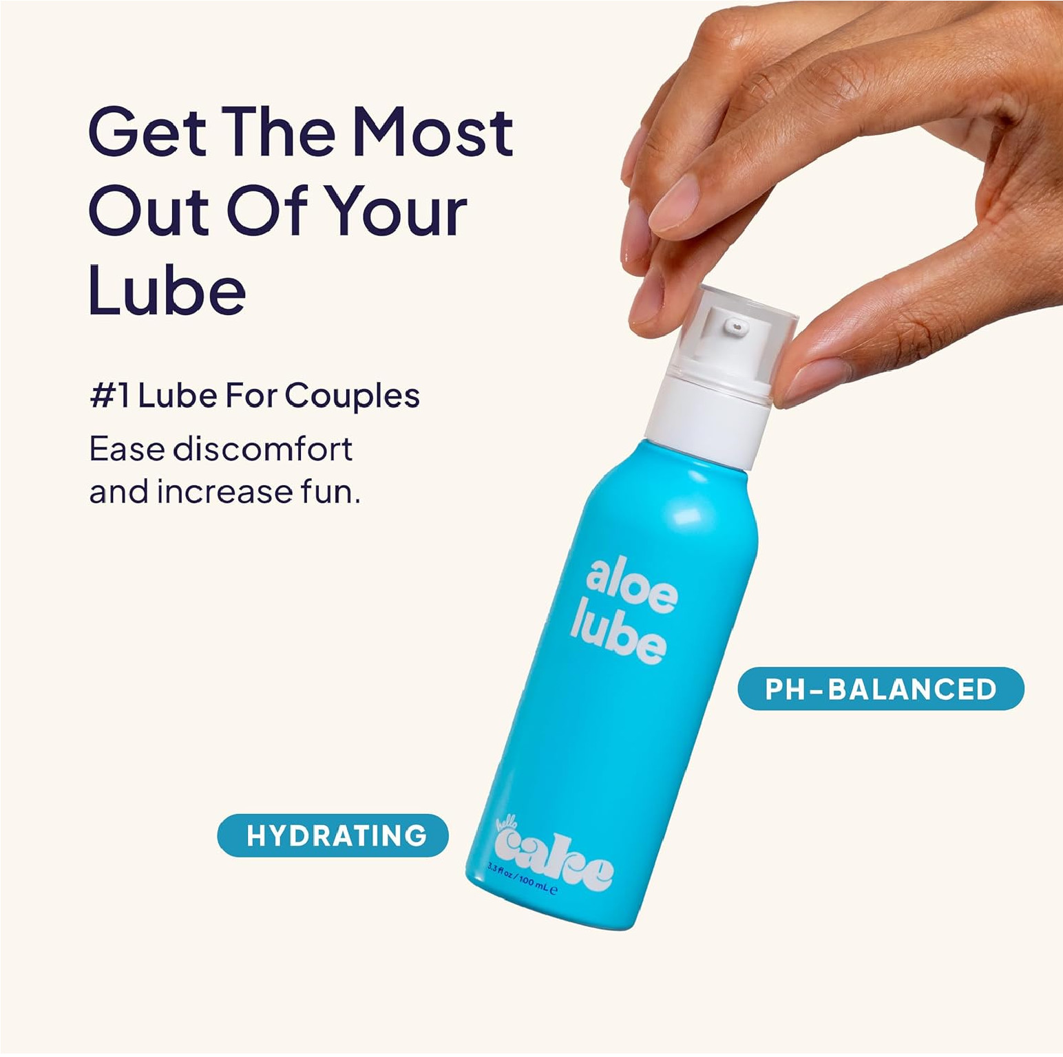 Hello Cake Aloe-Based Lube – Hypoallergenic, pH-Balanced Personal Lubricant – Hy