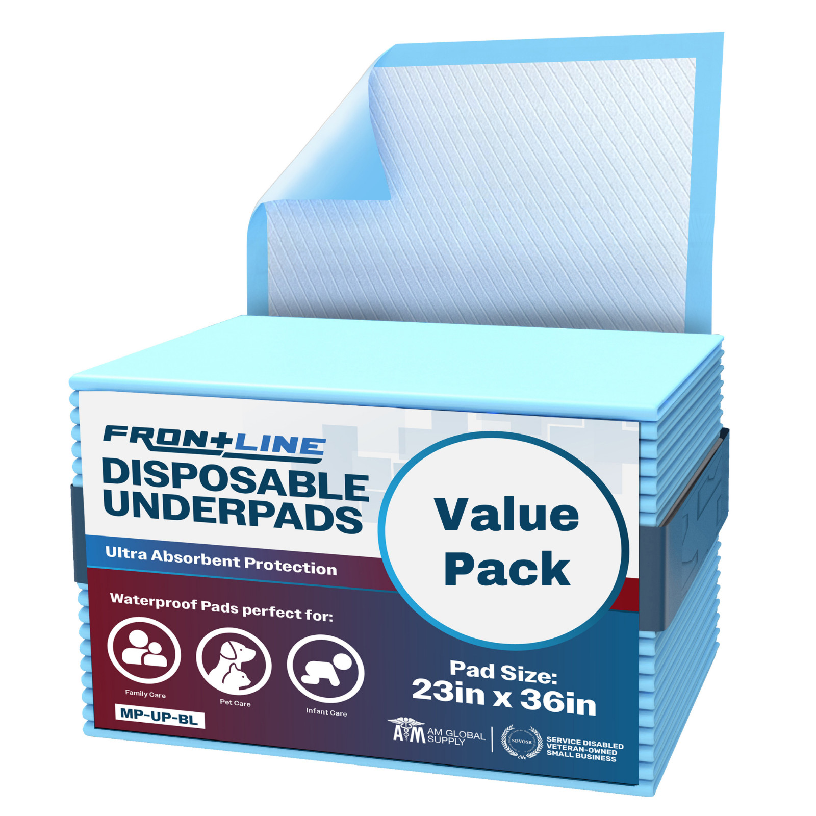 Disposable Underpads 23” X 36” Pee Pad ULTRA Absorbent Bed Incontinence Covers