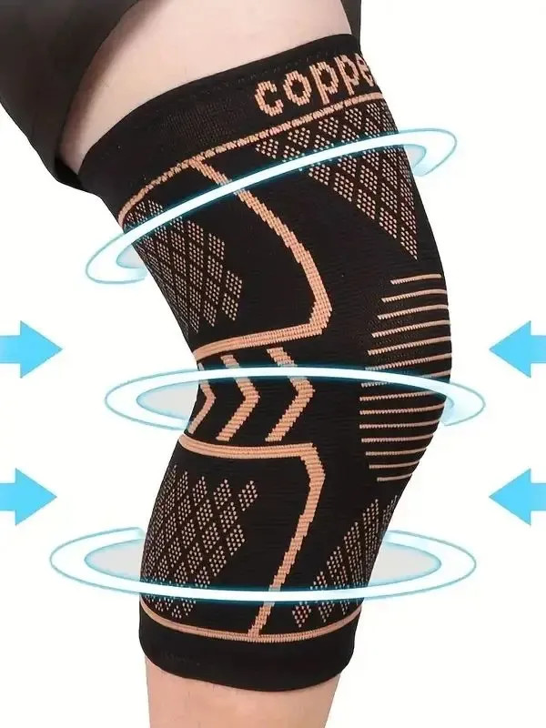 2Pack Copper Knee Braces Compression Sleeves Support for Arthritis Men & Women