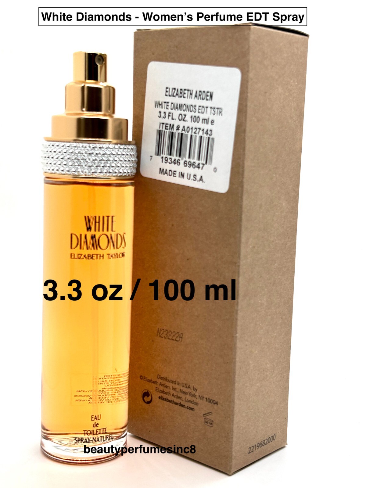 White Diamonds Perfume by. Elizabeth Taylor for Women 3.4 oz EDT Spray NEW