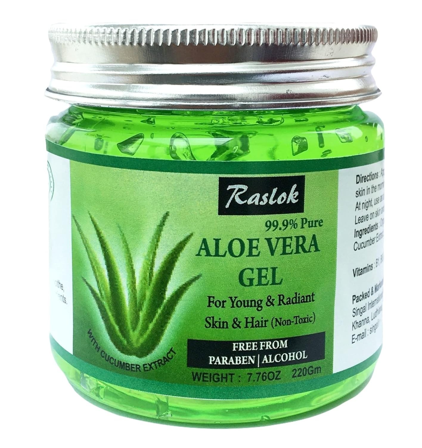Aloe Vera Gel (THICK)99.9% Pure Organic Soothing Moisturizing Skin Lotion-7.76oz