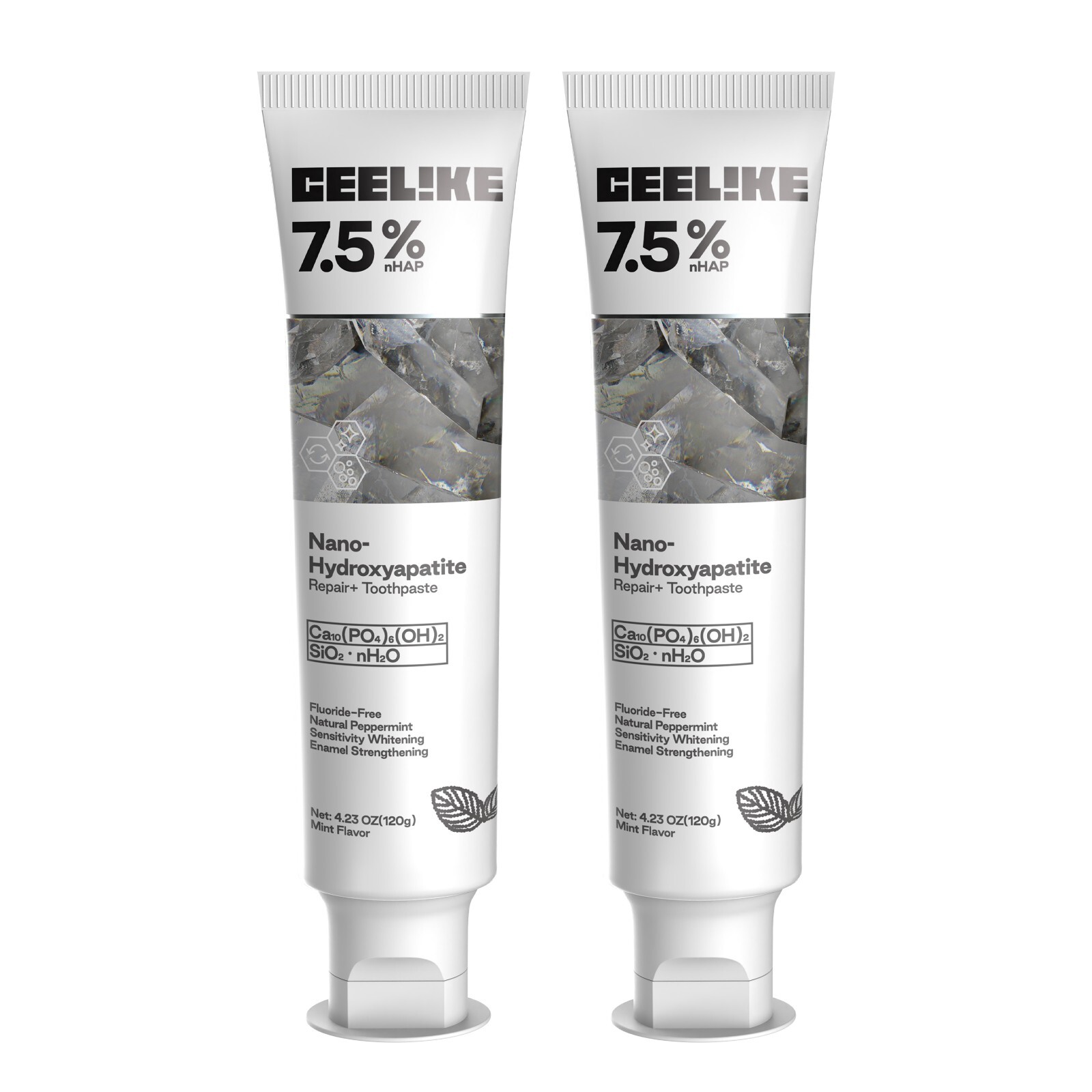 CEELIKE 7.5% Nano Hydroxyapatite Toothpaste – 2 x 4.23 oz