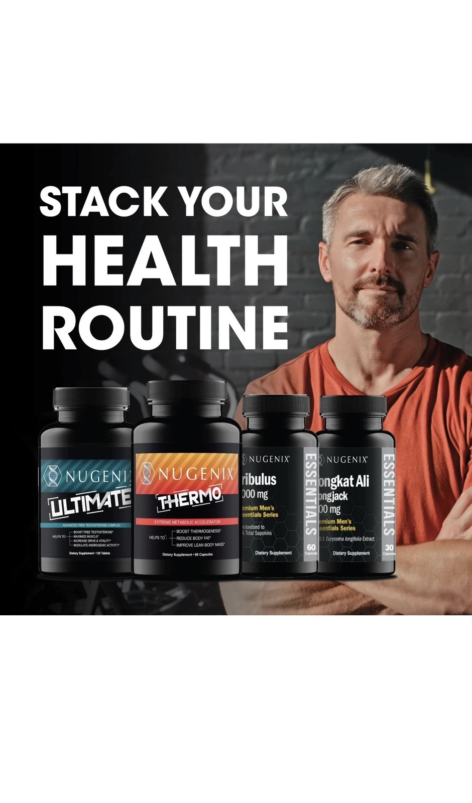 Testosterone Booster and Nitric Oxide Supplement for Men 90 Count