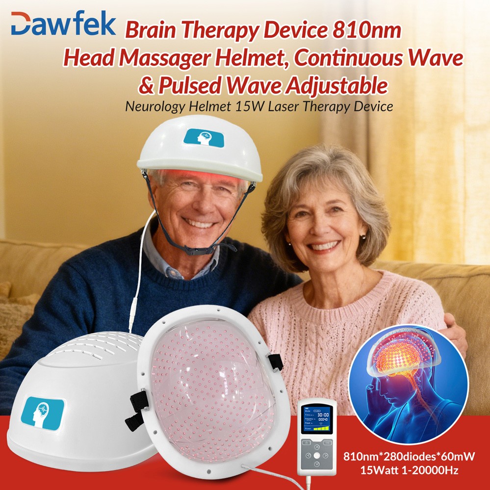 Dawfek 810nm Near Infrared Light Therapy Device PBM Helmet For Parkinson Stroke