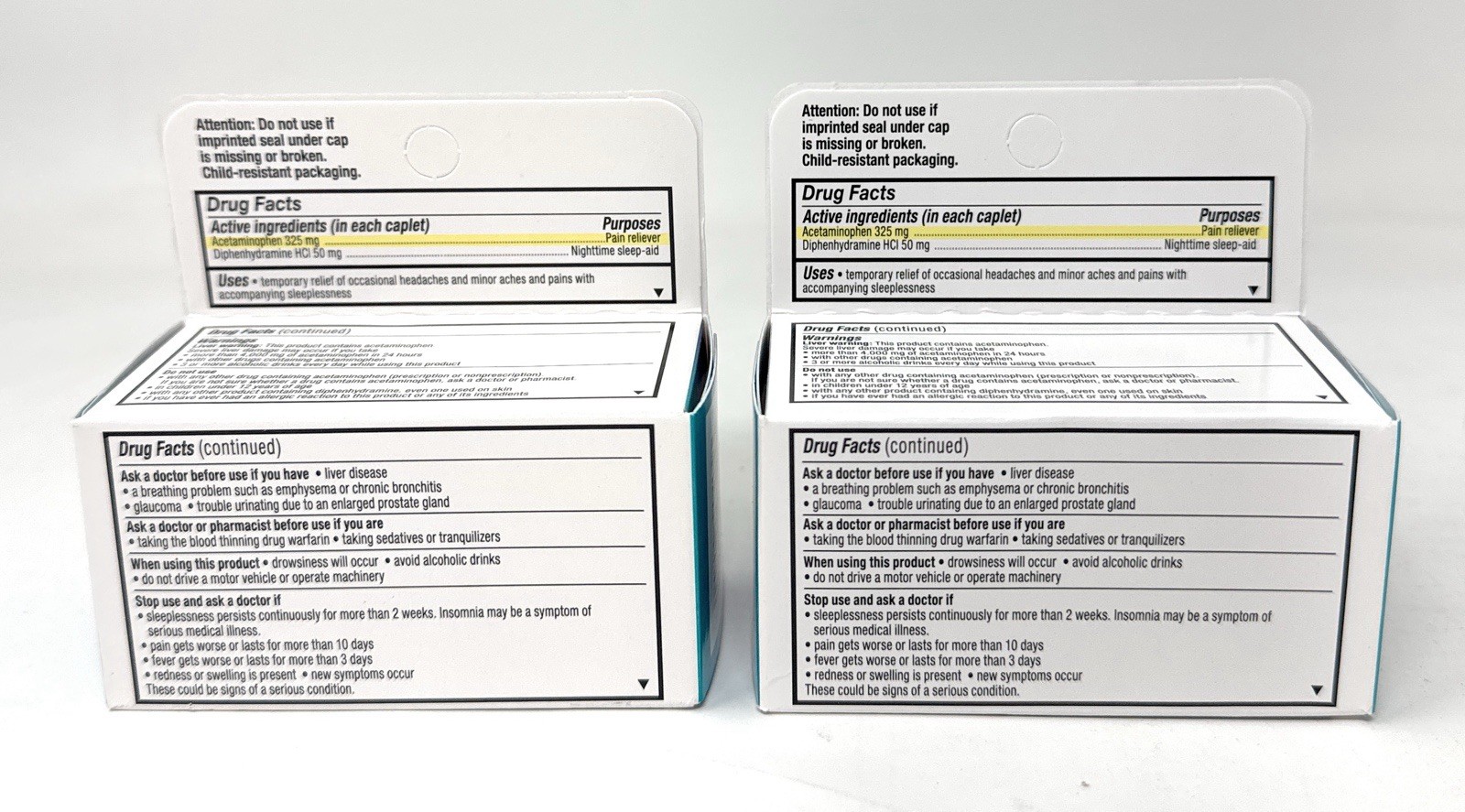 2X Unisom PM Pain Caplets (30 Ct), Acetaminphen & Diphenhydramine HCI – 08/2026