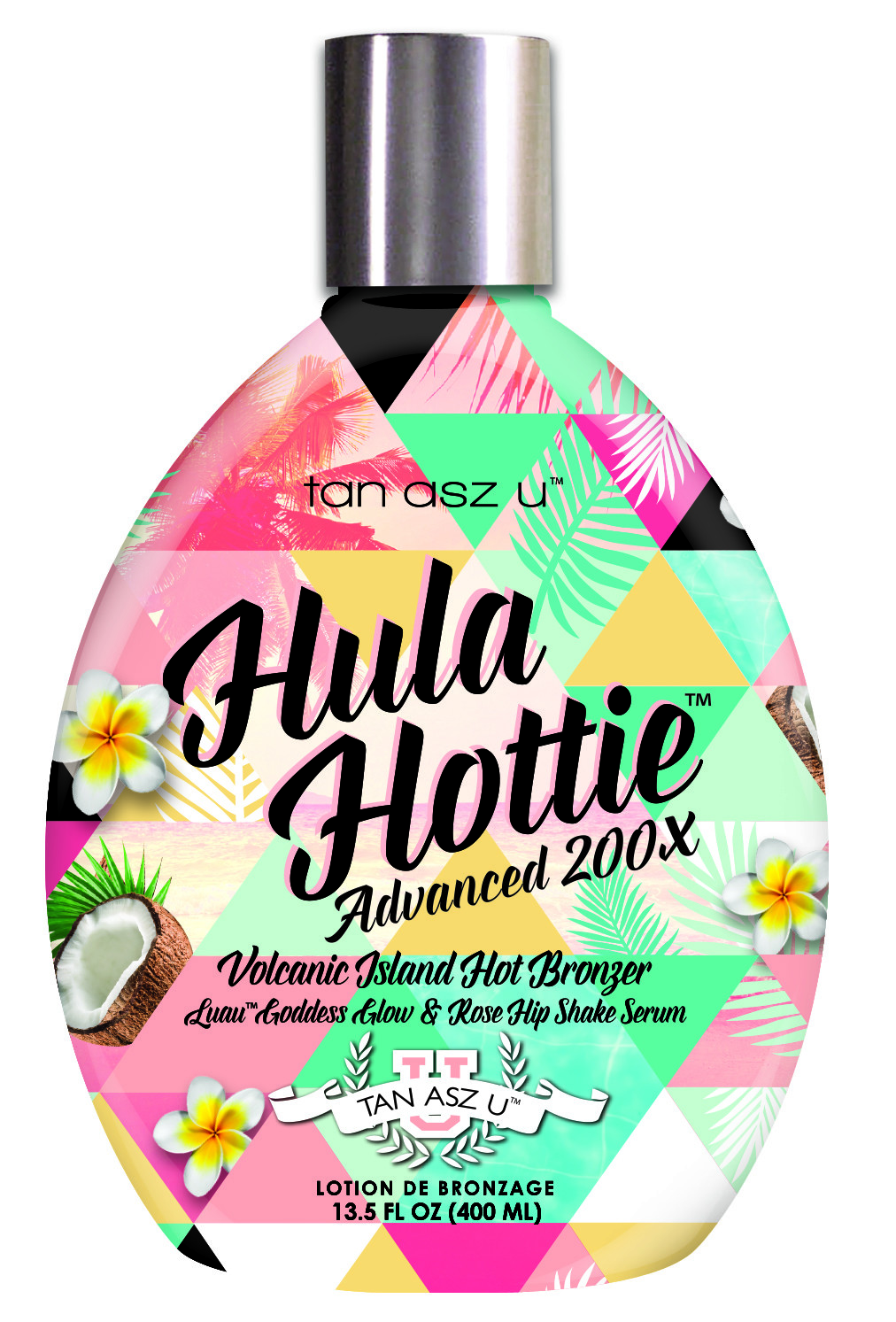 Hula Hottie Tanning Lotion with 200X Volcanic Island Hot Bronzer. 13.5 fl oz