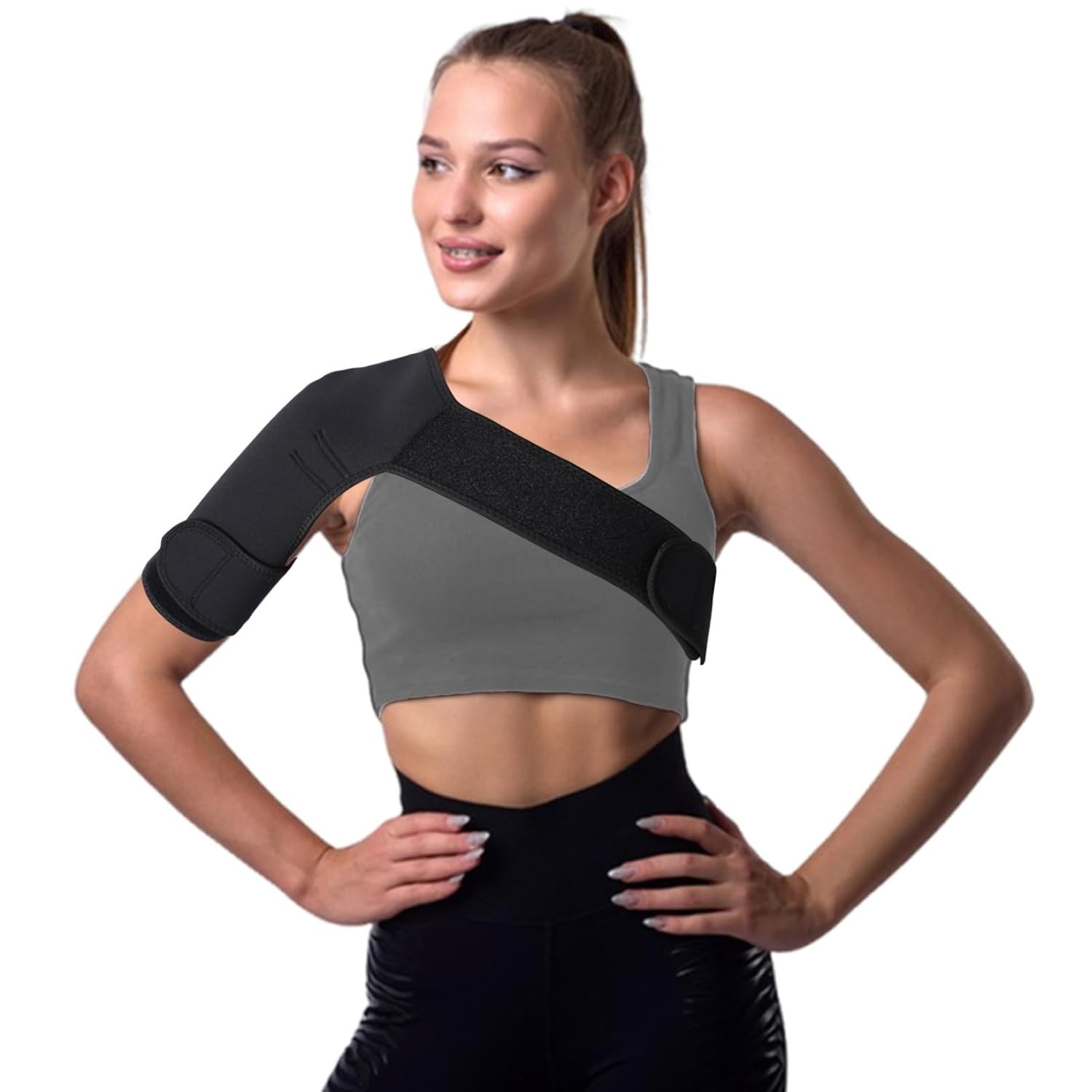 Shoulder Brace for Women, Shoulder Compression Sleeve, Adjustable and Can be Wor