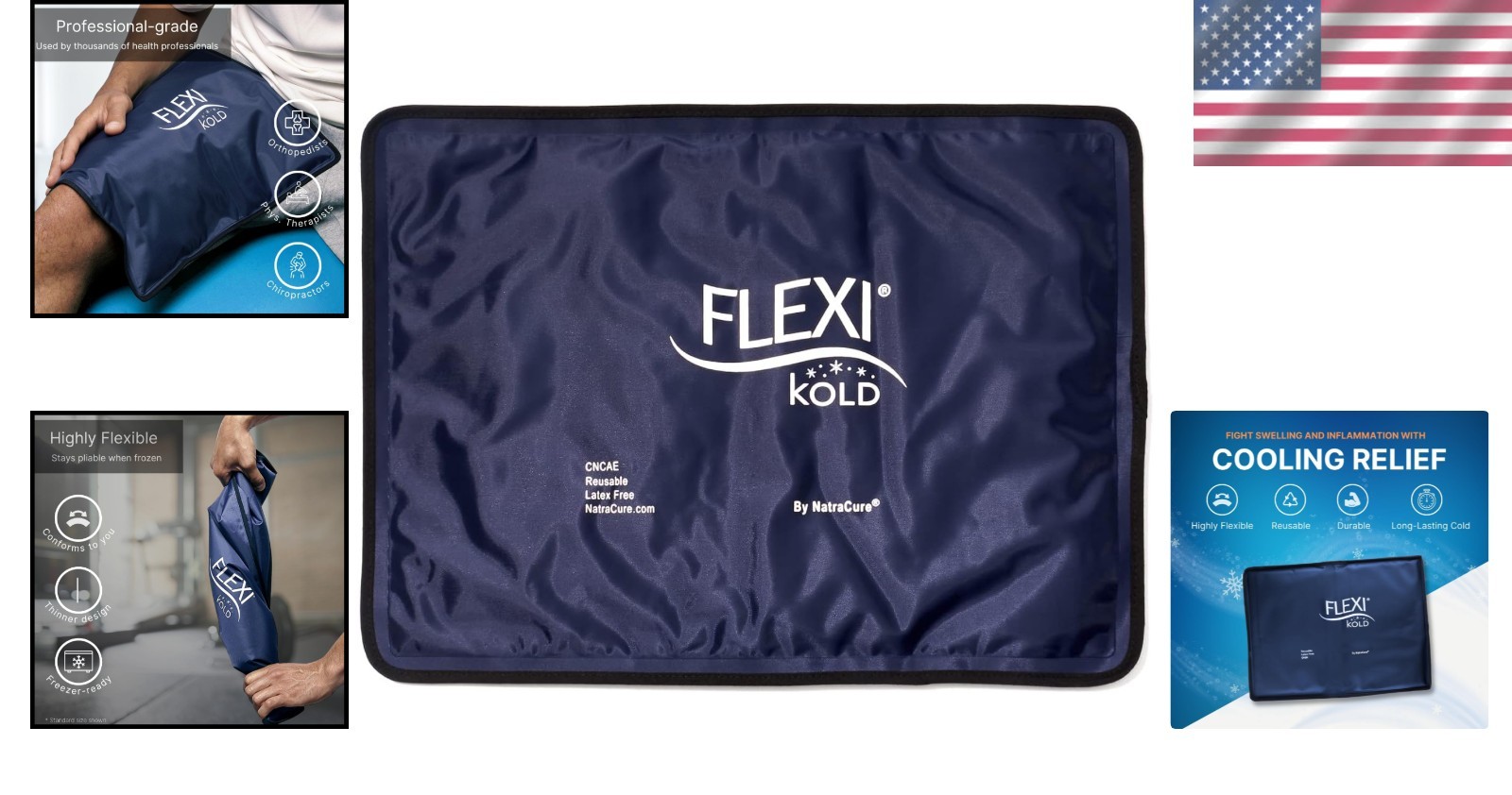 Reusable Cold Therapy Gel Pack for Knee, Shoulder & Back – Large 10.5″ x 14.5″