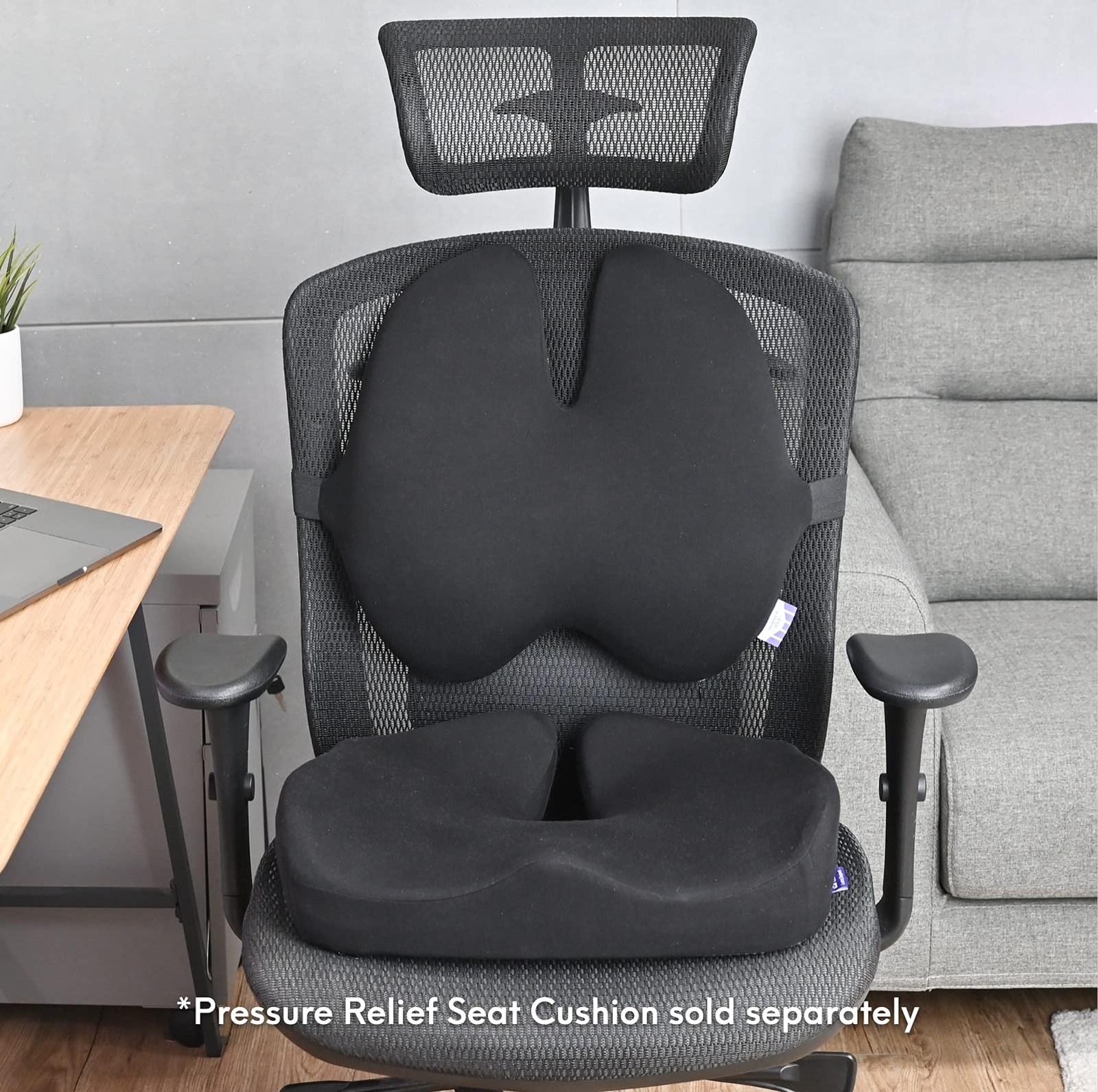 Cushion Lab Extra Dense Lumbar Pillow – Patented Ergonomic Multi-Region Firm