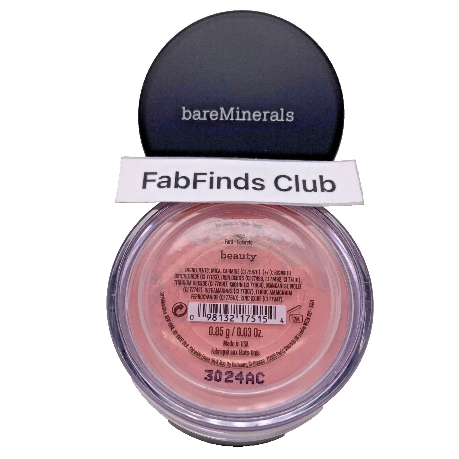 BareMinerals Loose Mineral Powder Blush in Beauty 0.03oz/0.85g Sealed