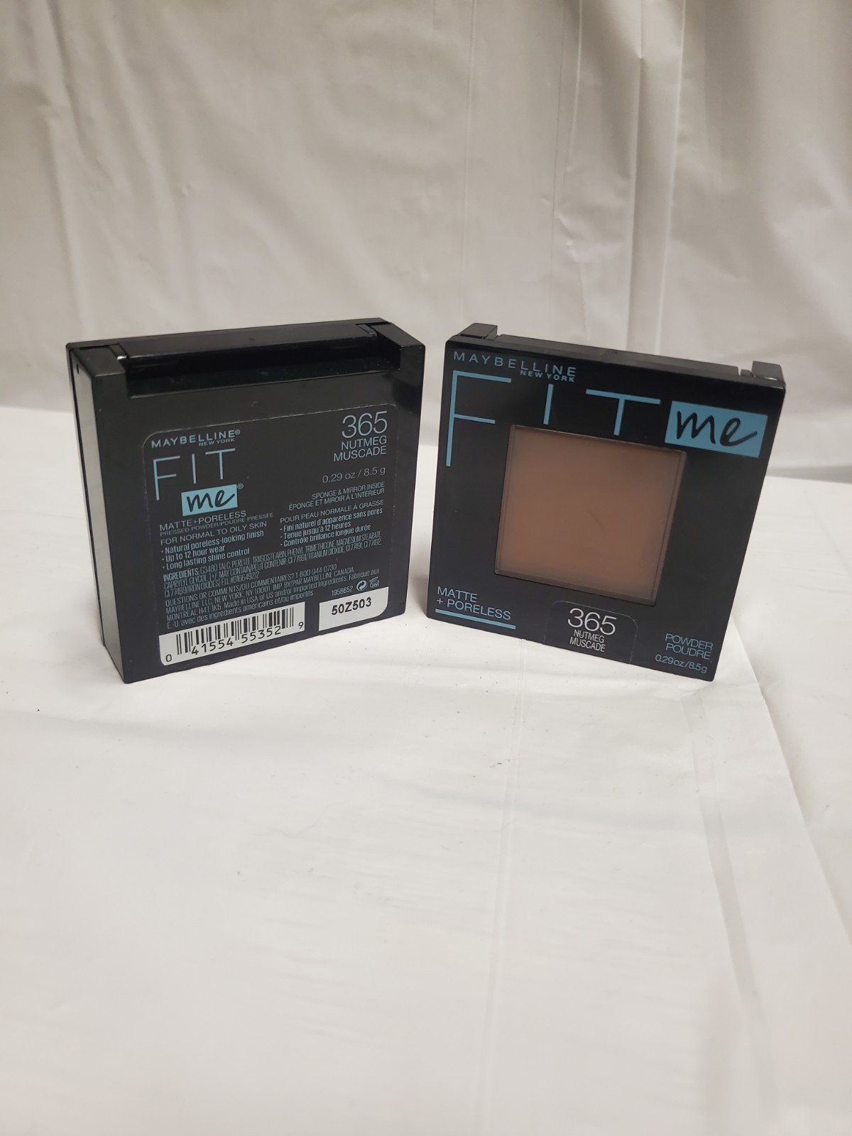 Maybelline New York Fit Me Matte + Poreless Powder 365 Nutmeg 0.29 oz (2 Pack)
