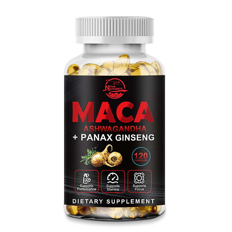 Maca Root 120 Capsules 10,000mg With Panax Ginseng, Men & Women Energy Stamina
