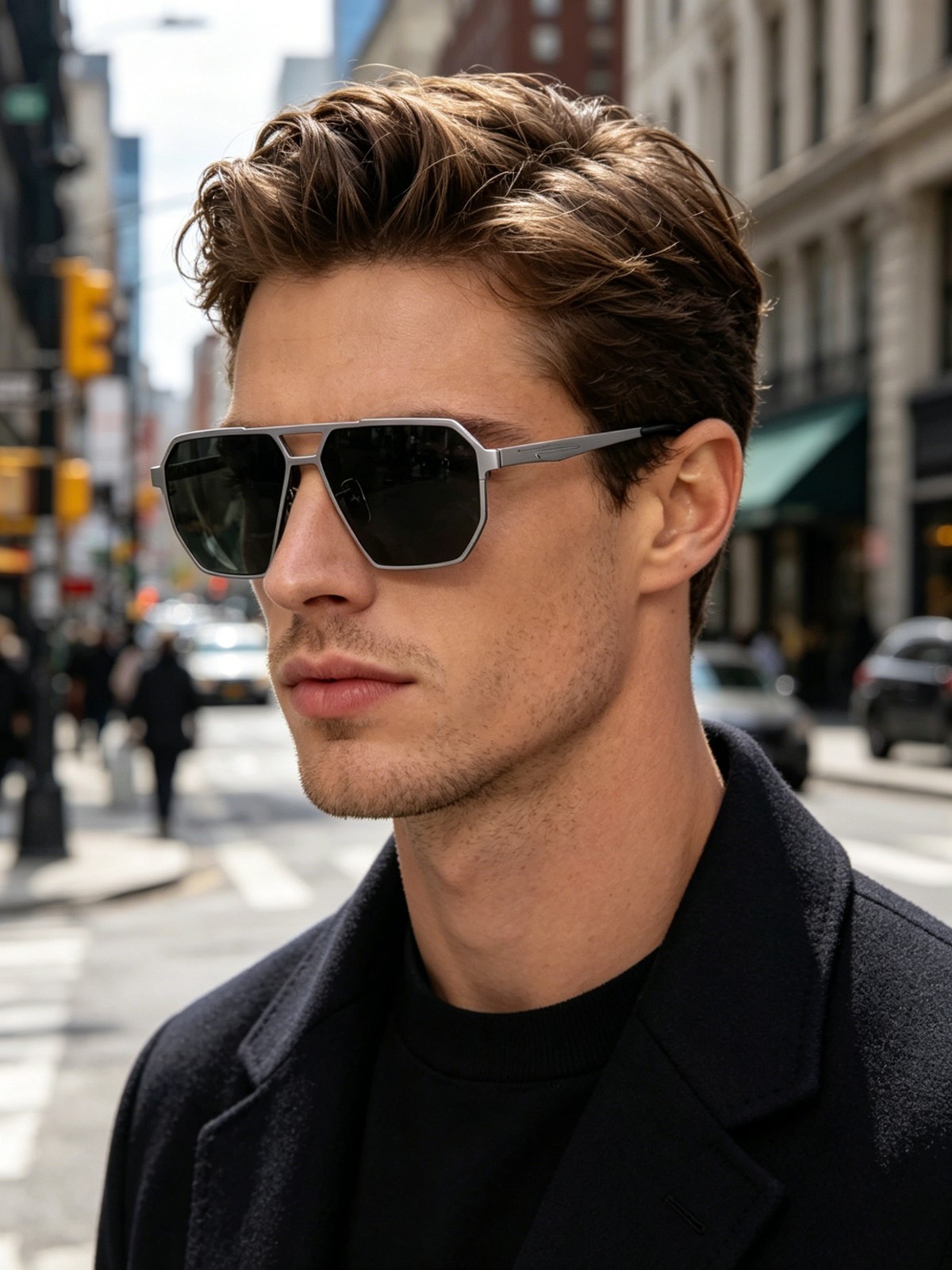 Men’s Pilot Industrial Pure Titanium Sunglasses 17g Lightweight Polarized UV400