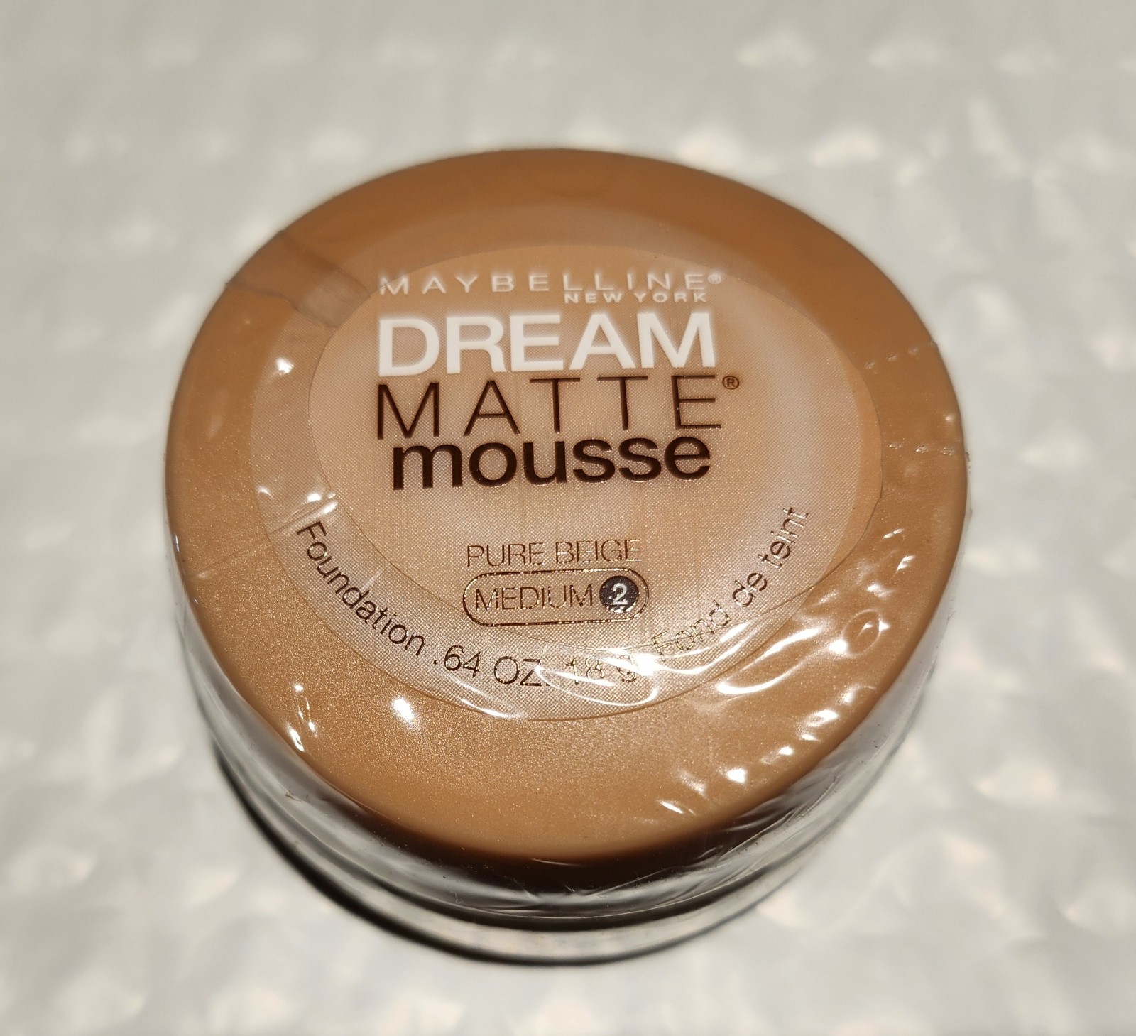 Maybelline Dream Matte Mousse Foundation PURE BEIGE medium 2 Free USPS Shipping