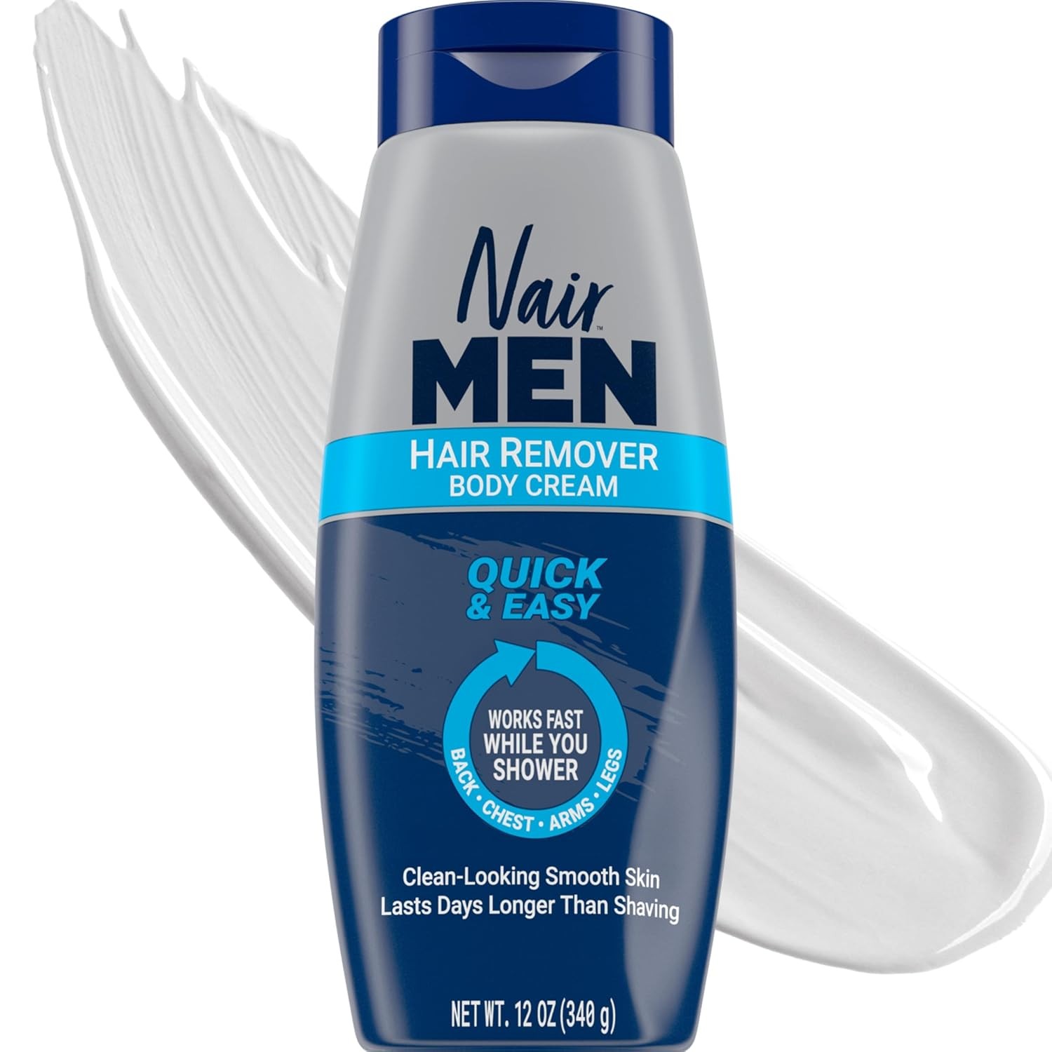Nair Men Hair Remover Body Cream Aloe Lanolin Hair Removal 12 oz